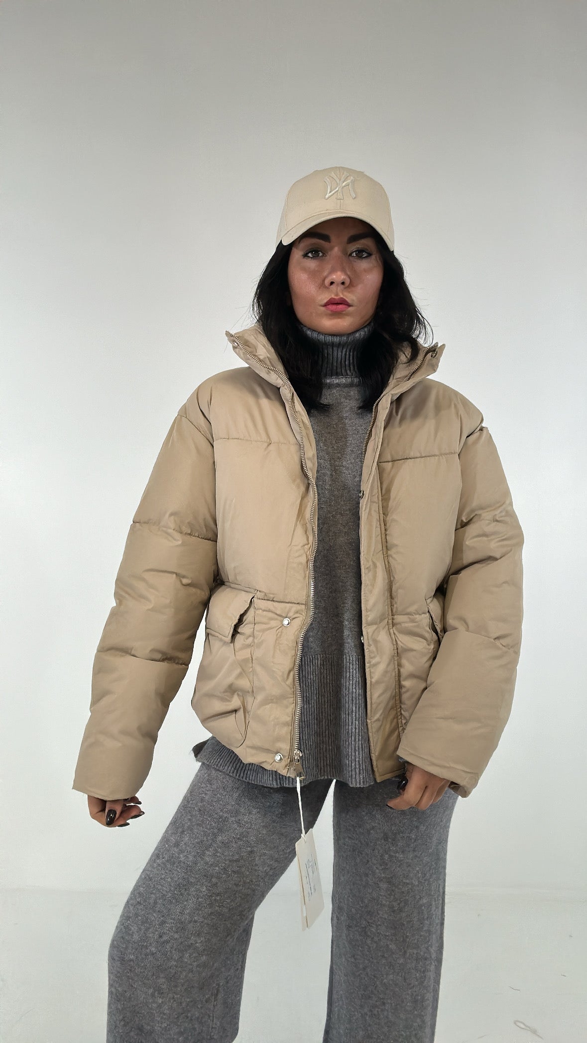 Bomber PIUMINO - BEIGE