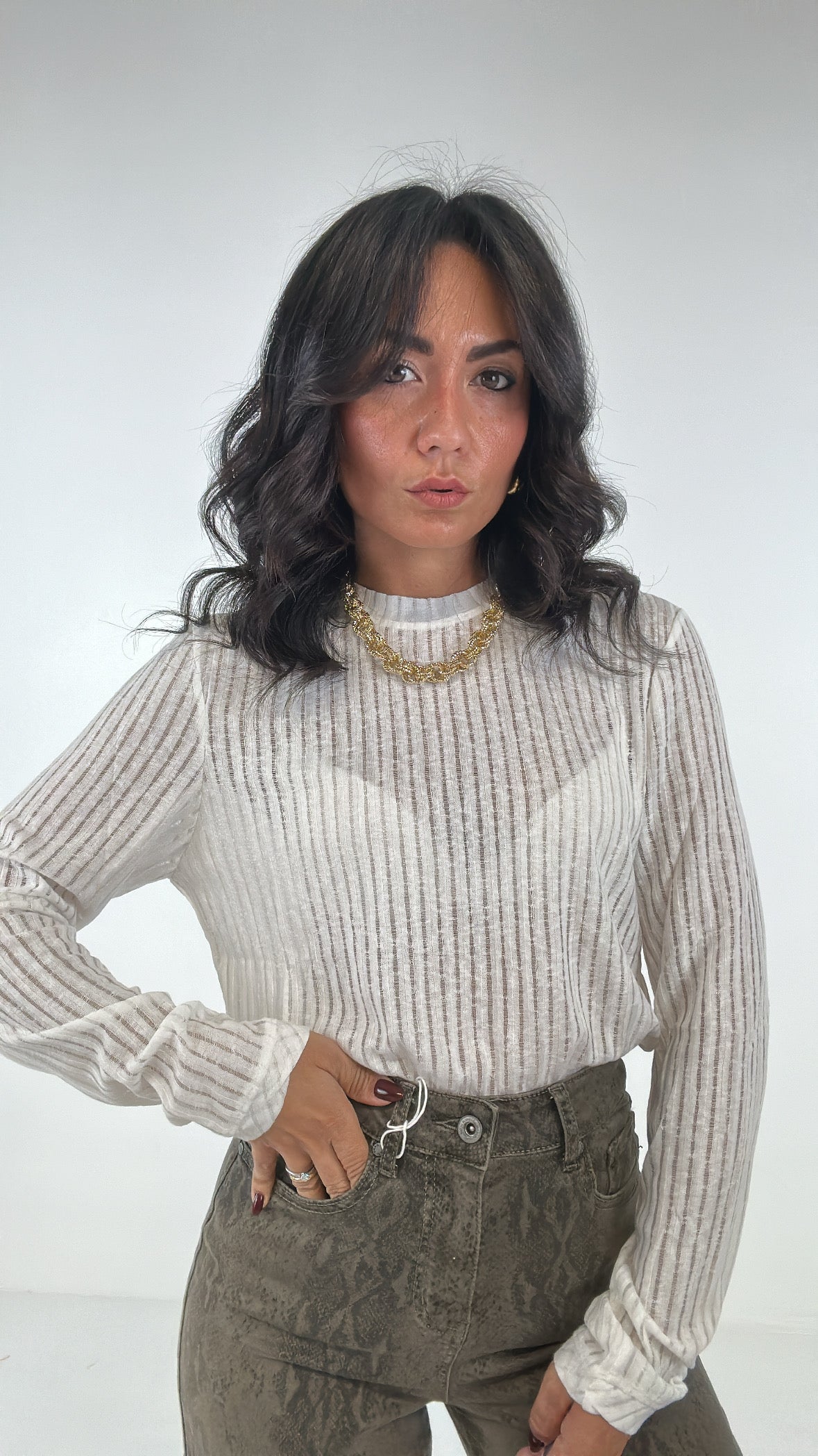 Maglia SOTTILE TRAMA - BIANCO