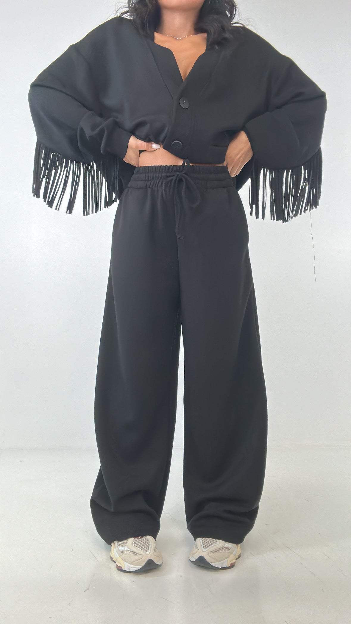 Pantalone LUMINA FELPA - NERO