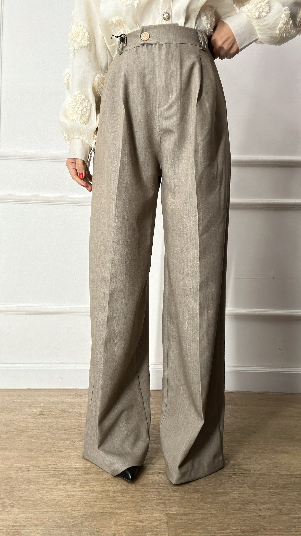 Pantalone PALAZZO DUDU - BEIGE