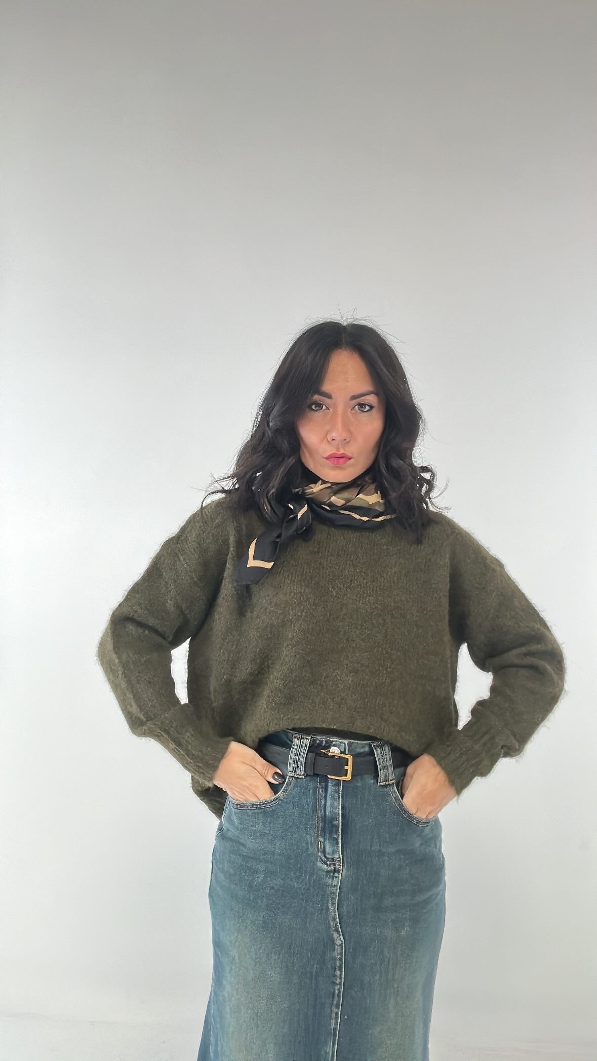 Foulard LUMINA - VERDE MILITARE