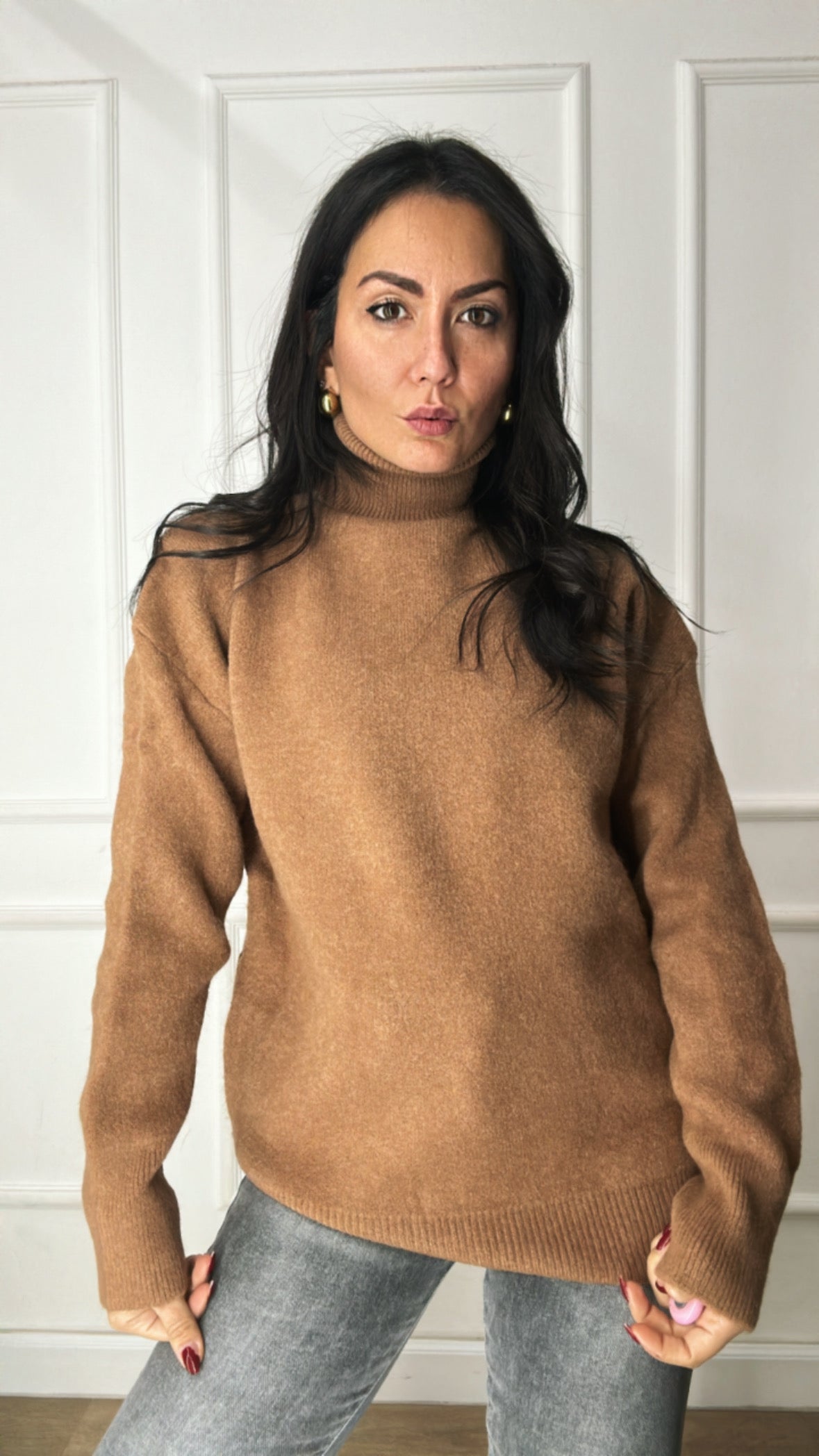 Pull COLLO BASIC - MARRONE