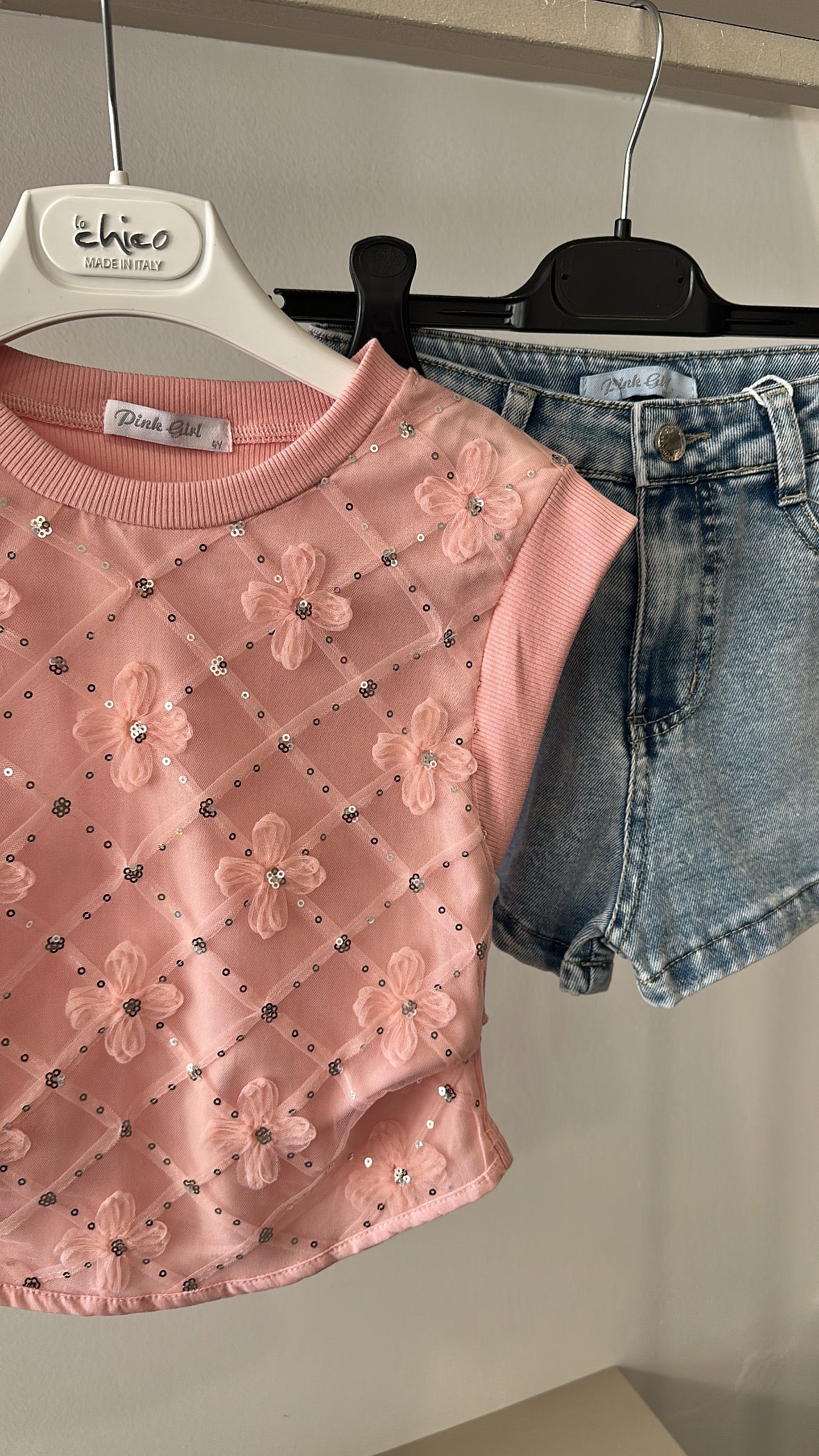 Completo PAILLETTES 4-14A - ROSA