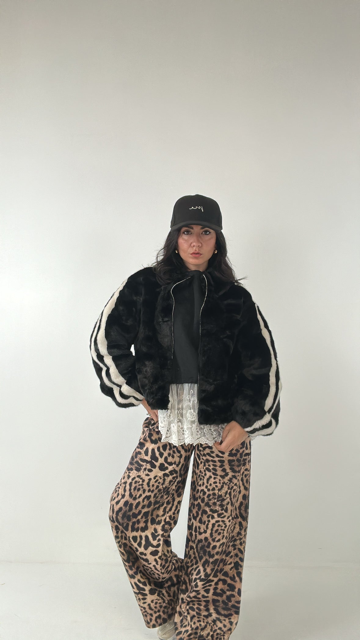 Ecopelliccia SPORTY - NERO