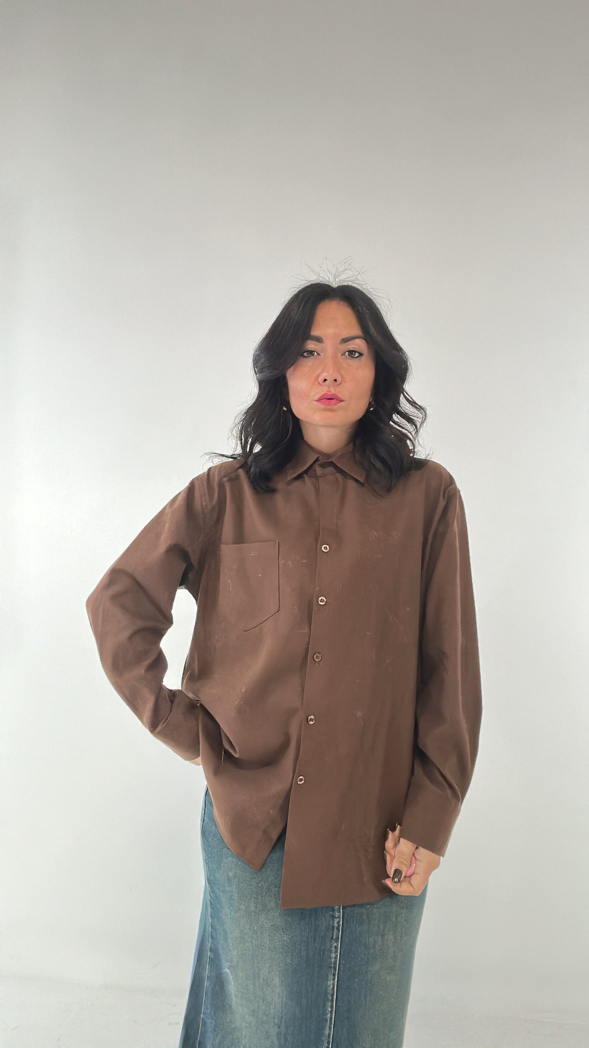Camicia BASIC TAGLIA - MARRONE