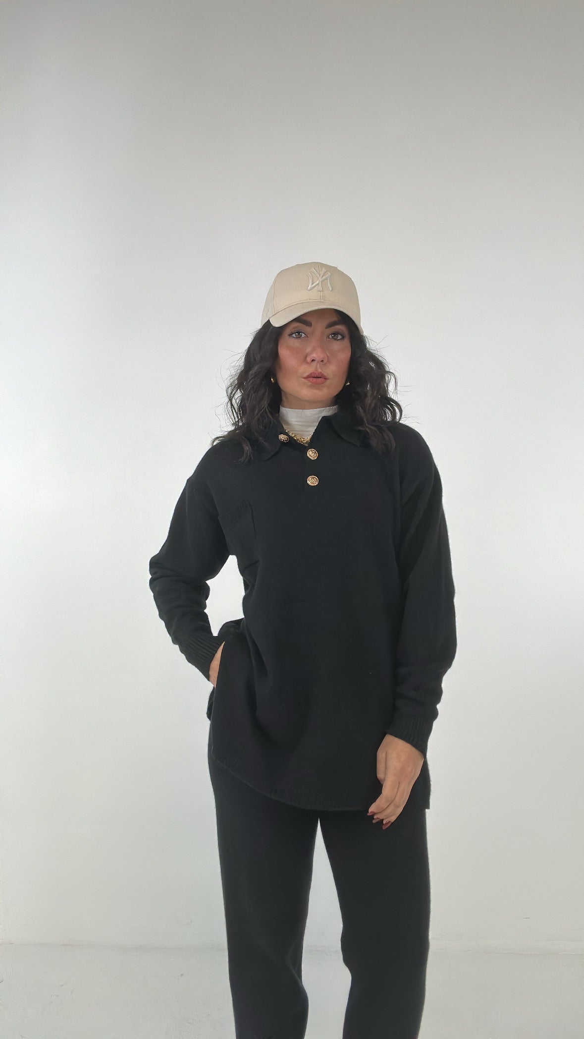 Completo CON POLO IN MAGLIA - NERO