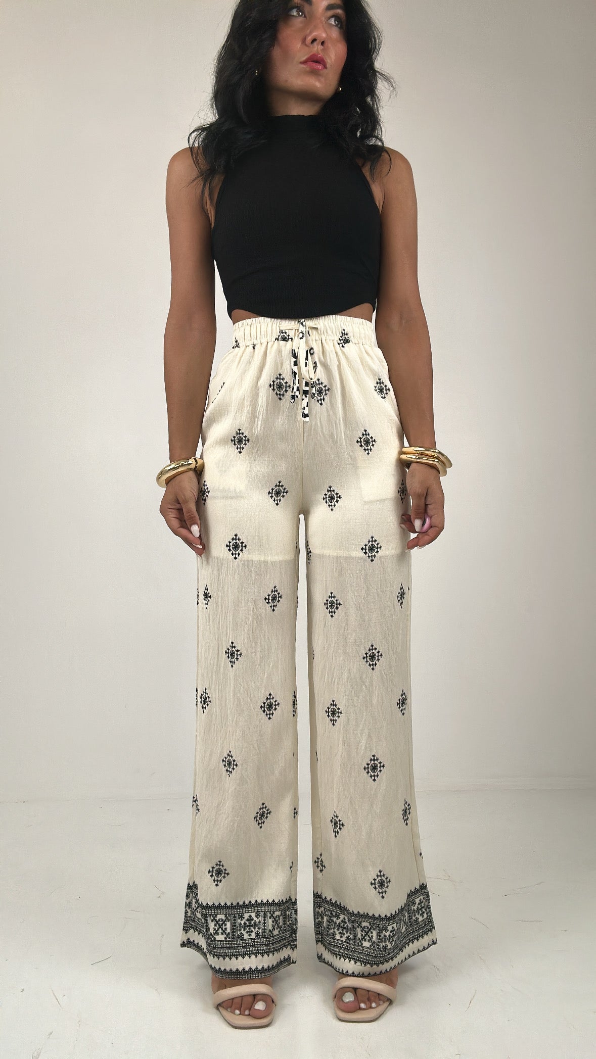 Pantalone MULINI A VENTO - PANNA