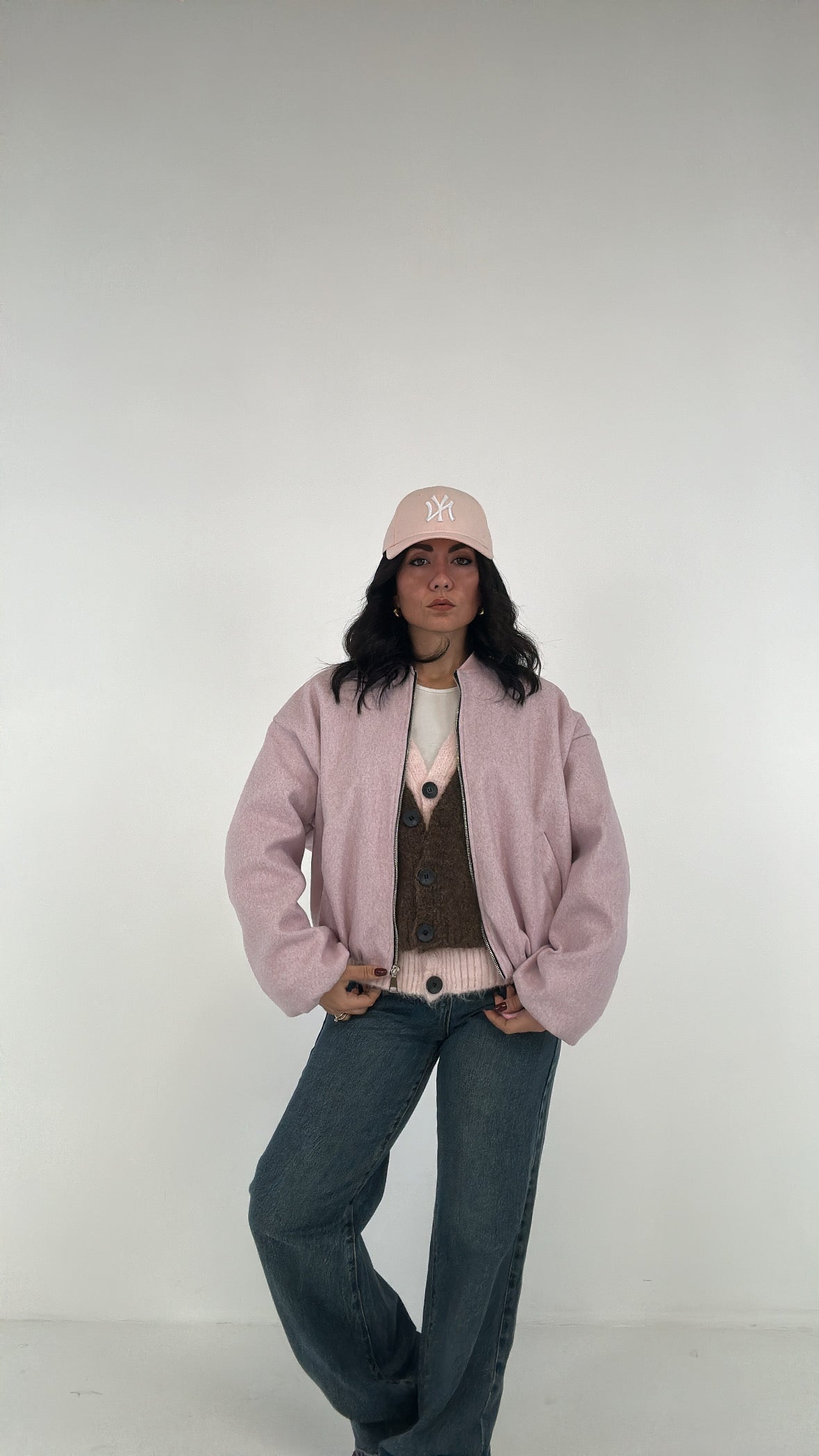 Bomber IN PANNO TRAPUNTATO - ROSA