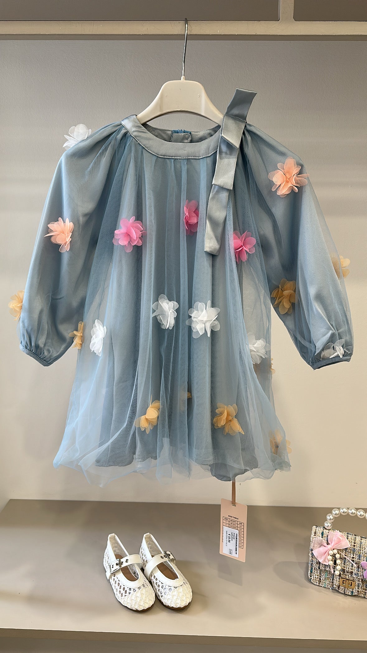 Vestito PETALI DI TULLE 3-10A - AZZURRO