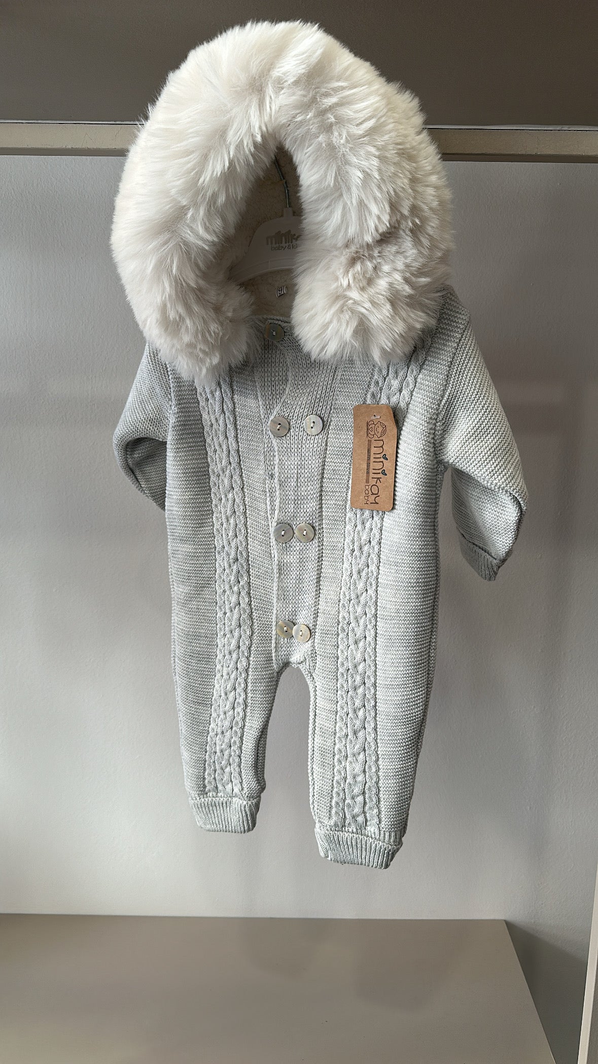 Tutina CON PELLICCIA 6-12M - GRIGIO