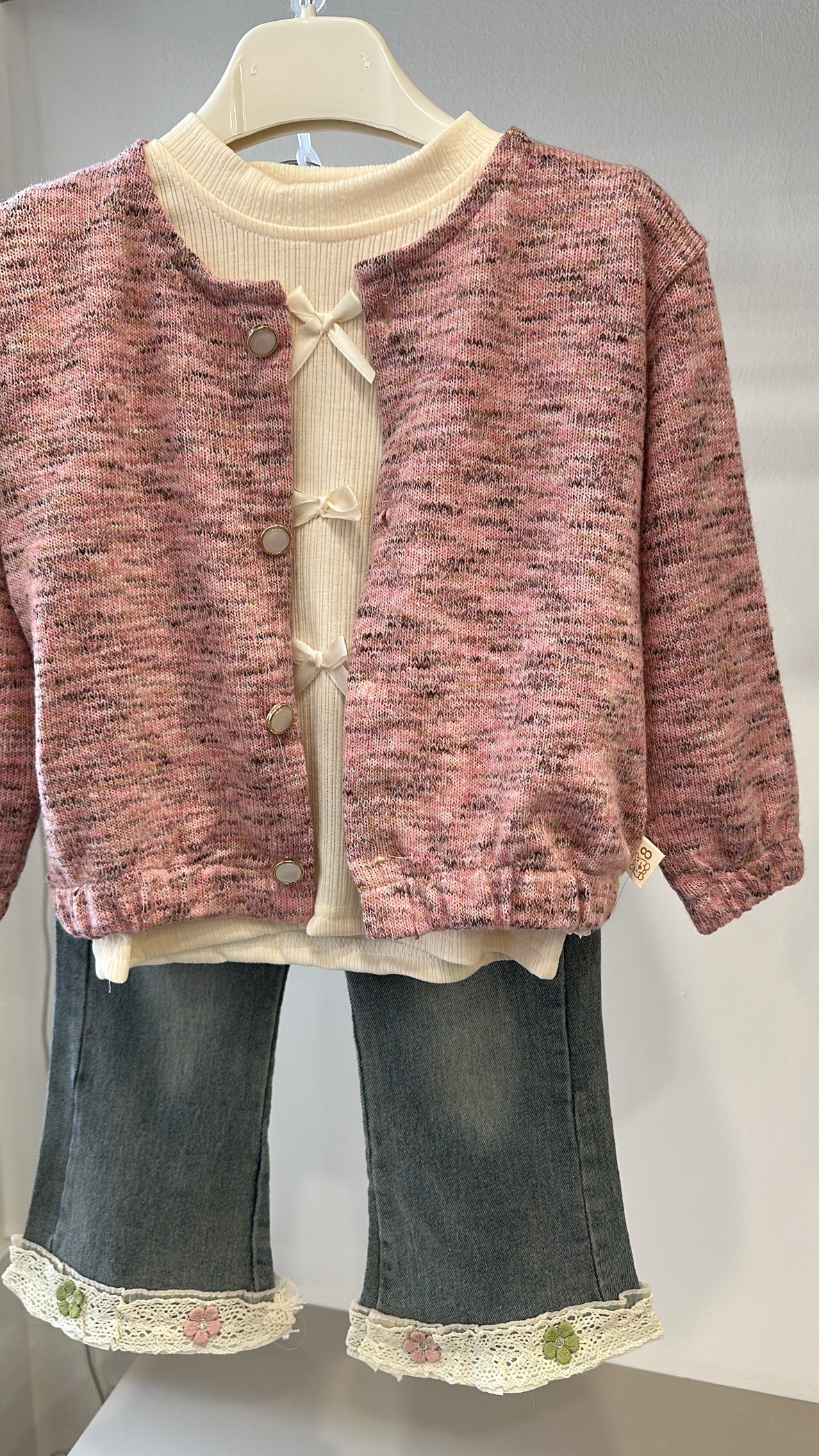 Coordinato CON CARDIGAN 1-5A - ROSA