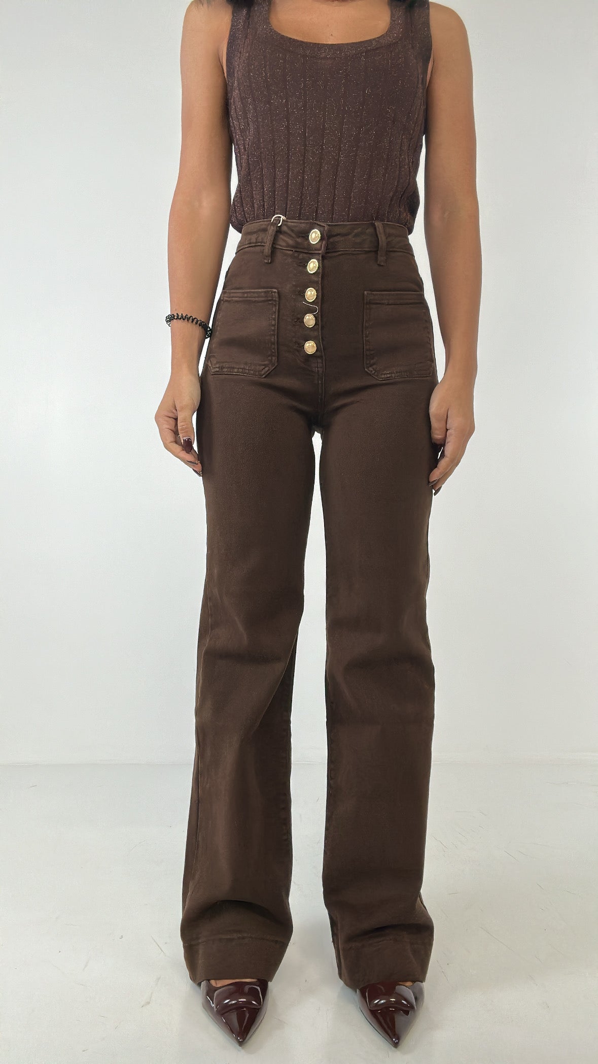 Jeans BOTT. ORO E TASCHINI - MARRONE