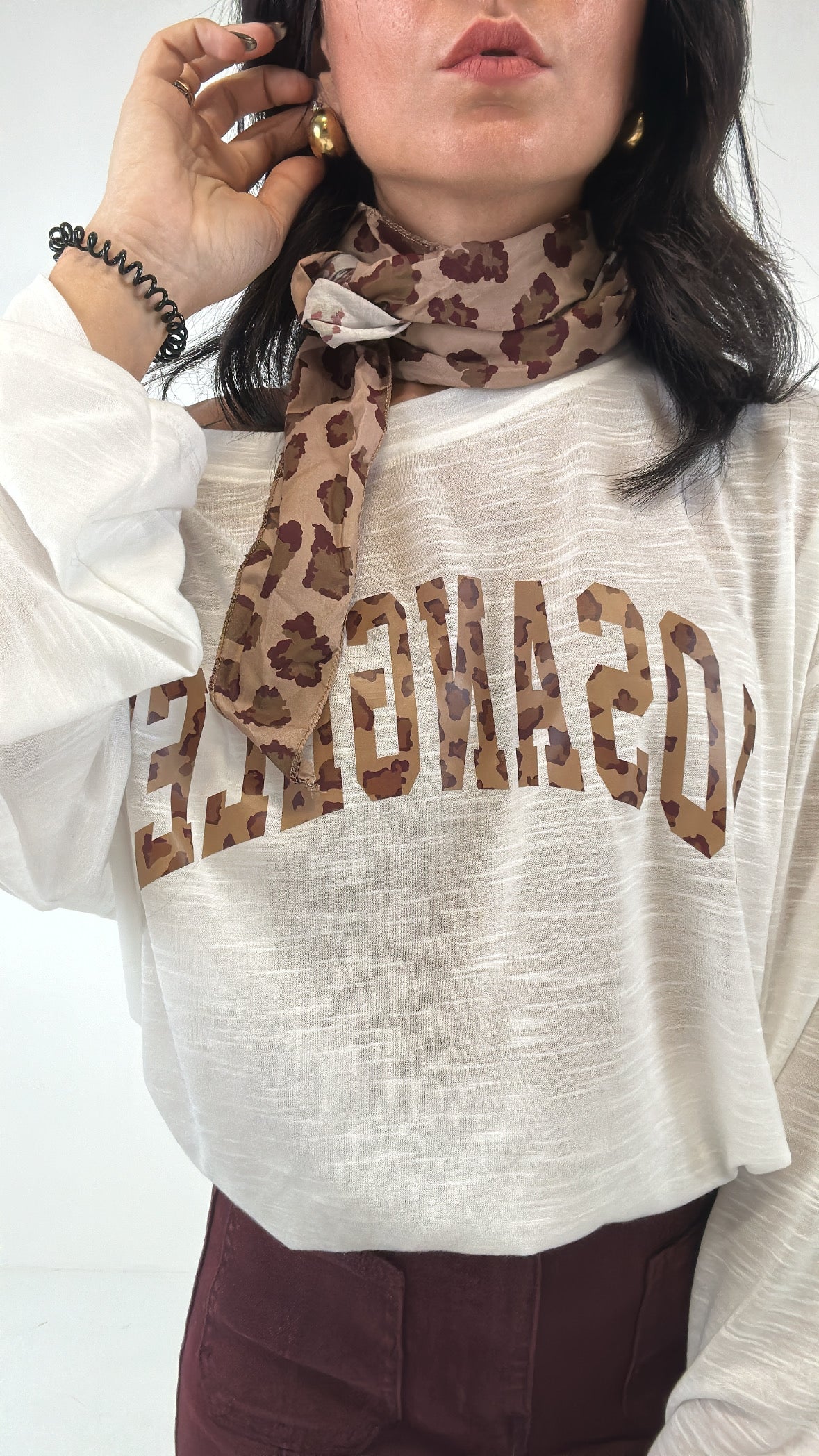 Maglia CON FOULARD LOSANGELES - BORDEAUX