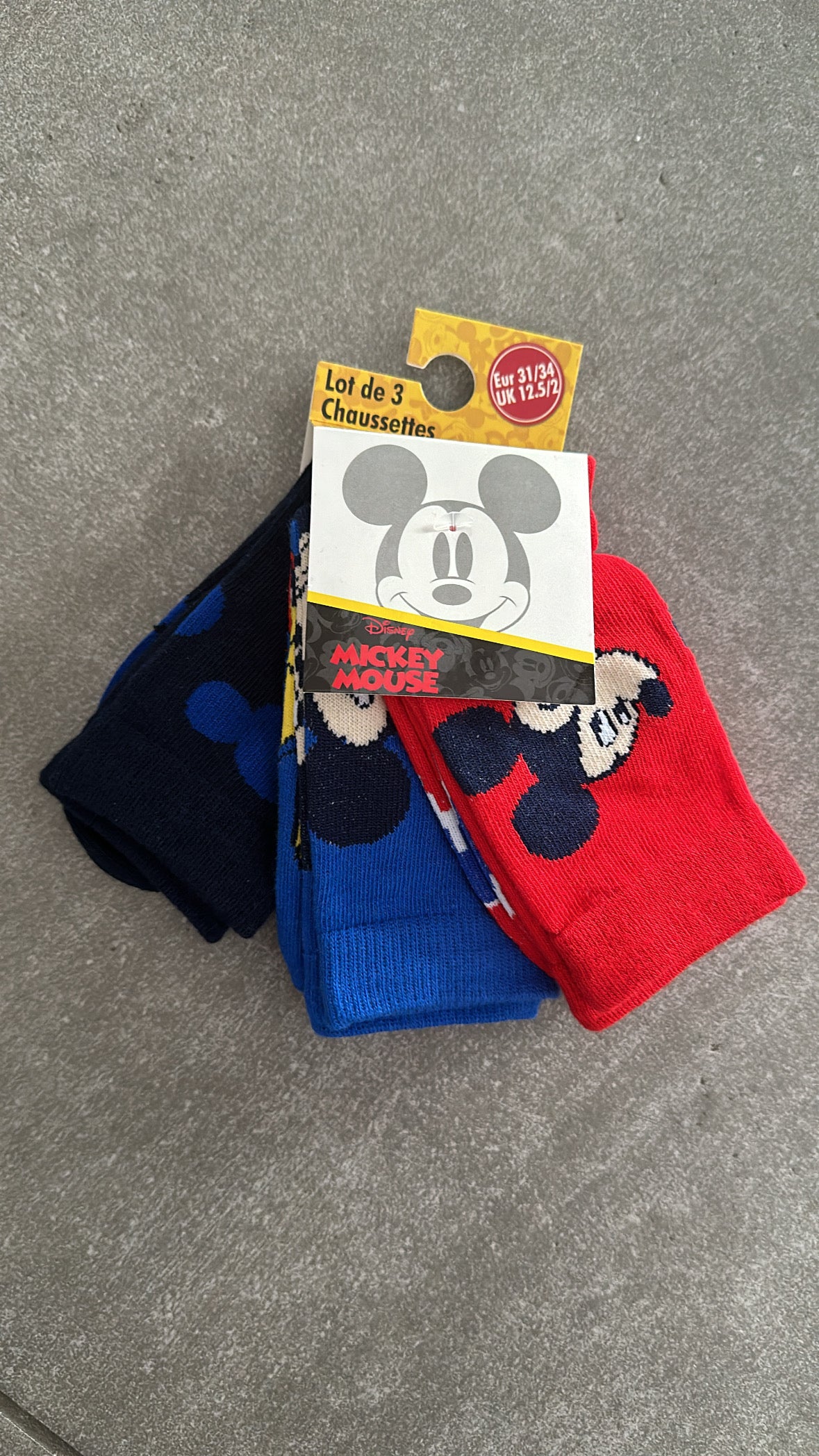 Tris CALZINI MICKEY MOUSE - SCURO