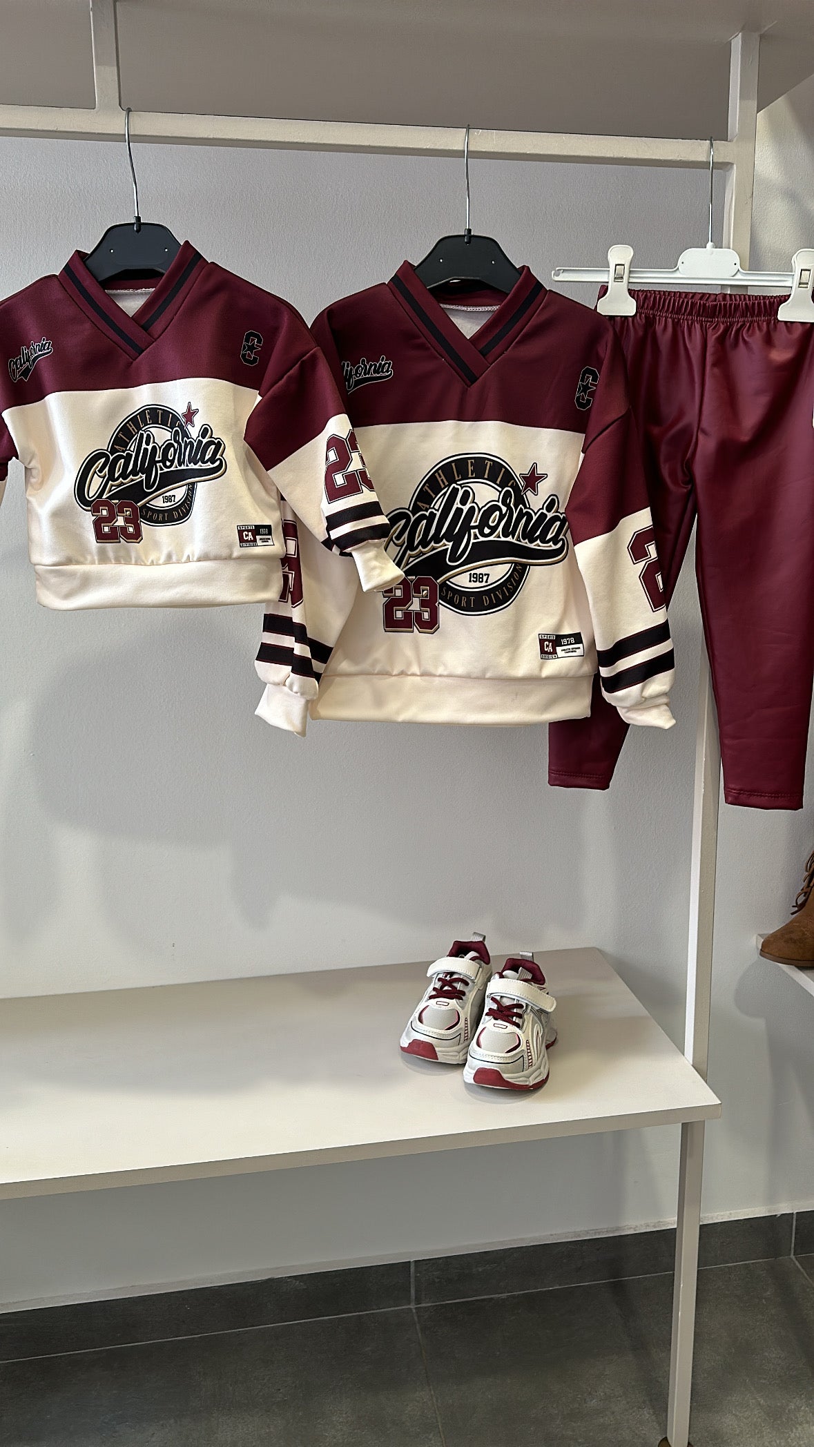 Leggins ECOPELLE FELPATO 4-14A - BORDEAUX