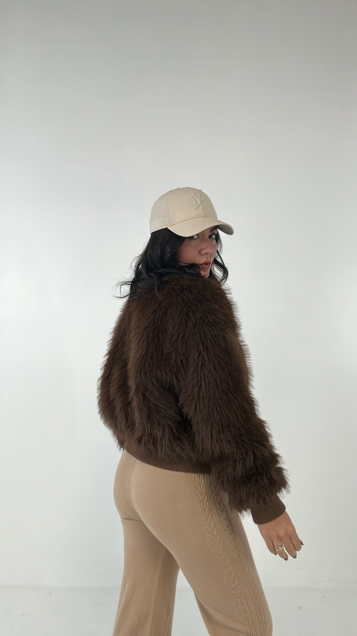 Ecopelliccia BOMBER ORSETTO - MARRONE