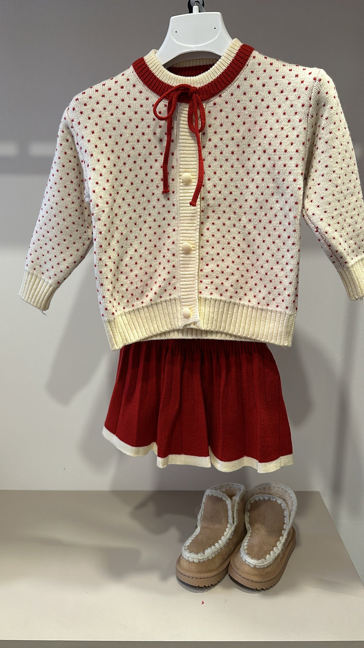 Coordinato CON CARDIGAN POIS - PANNA