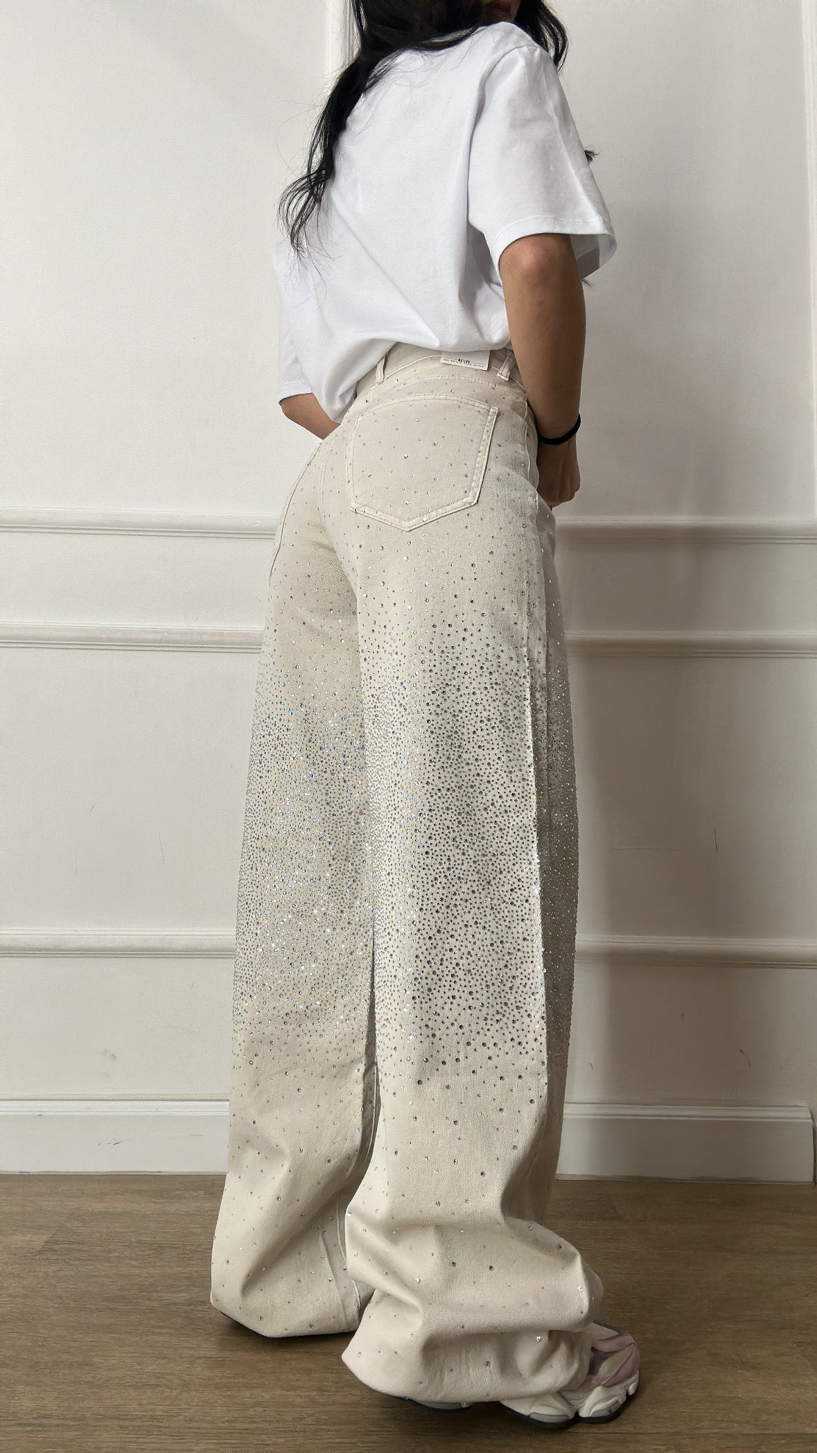 Jeans STRASS SAVANA - BEIGE
