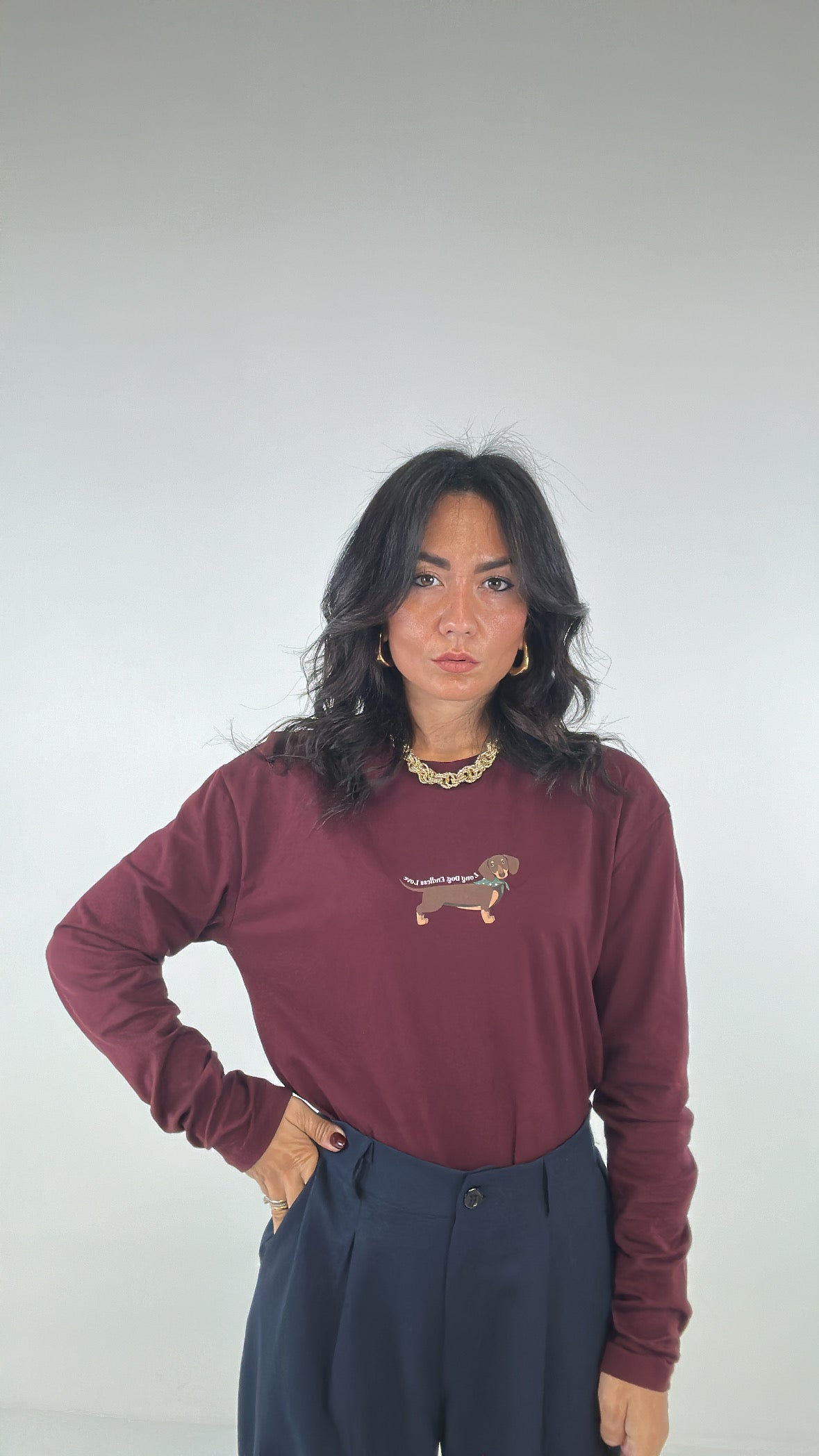 Maglia LUMINA DOG - BORDEAUX