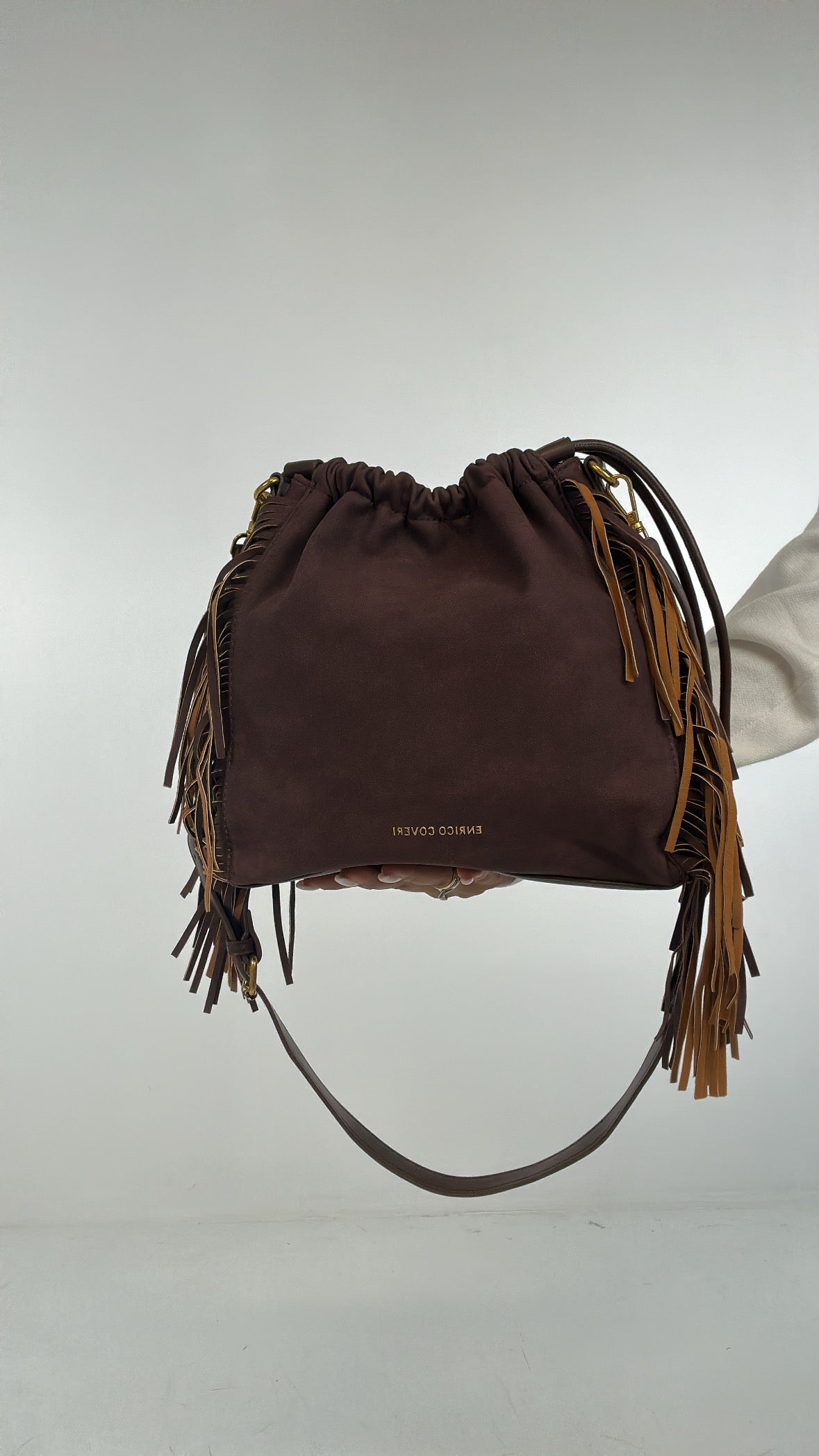 Borsa COVERI FRANGE LATERALI - MARRONE