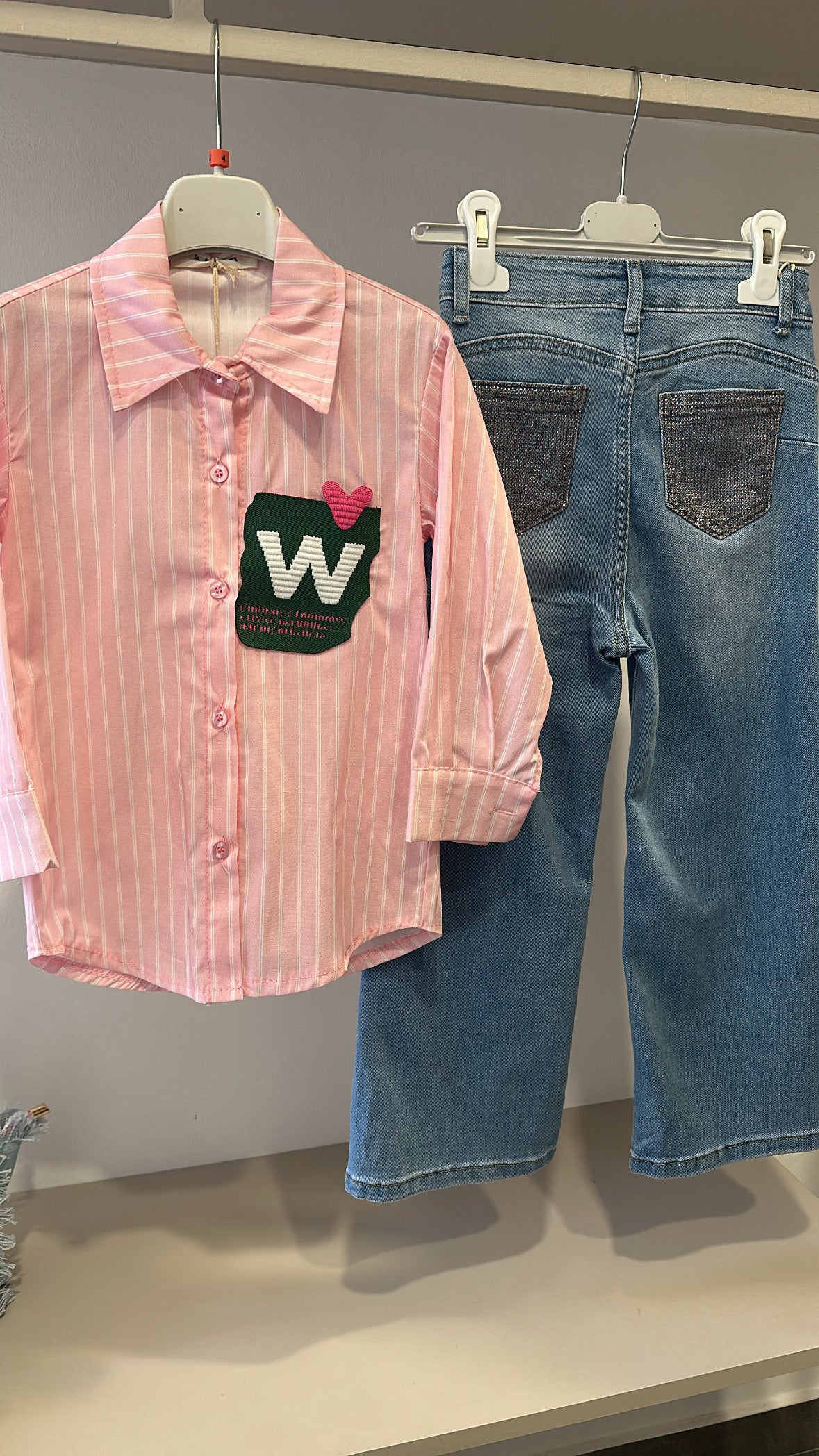 Camicia RIGHE W 4-14A - ROSA