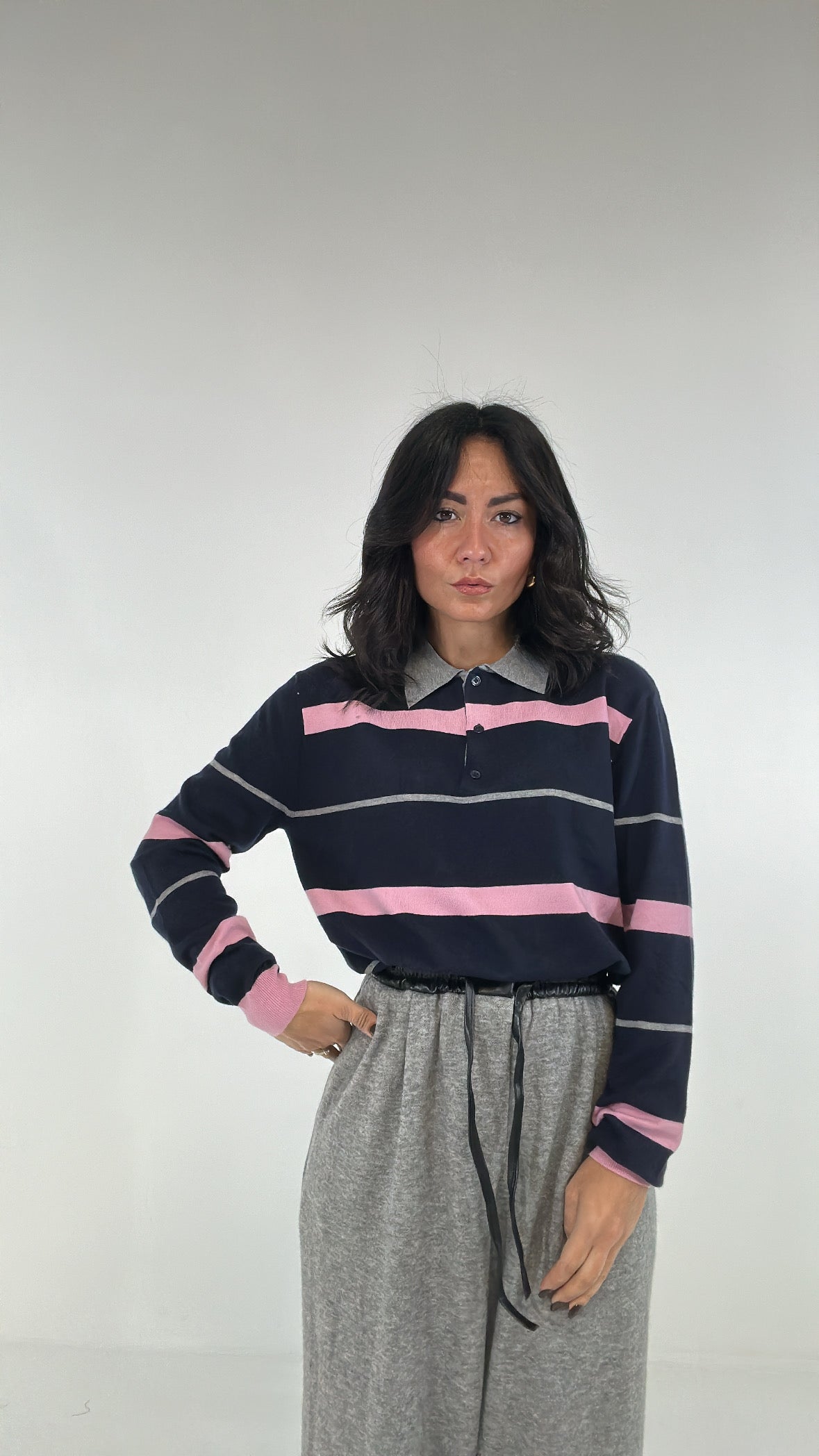 Pull POLO RIGHE - BLU