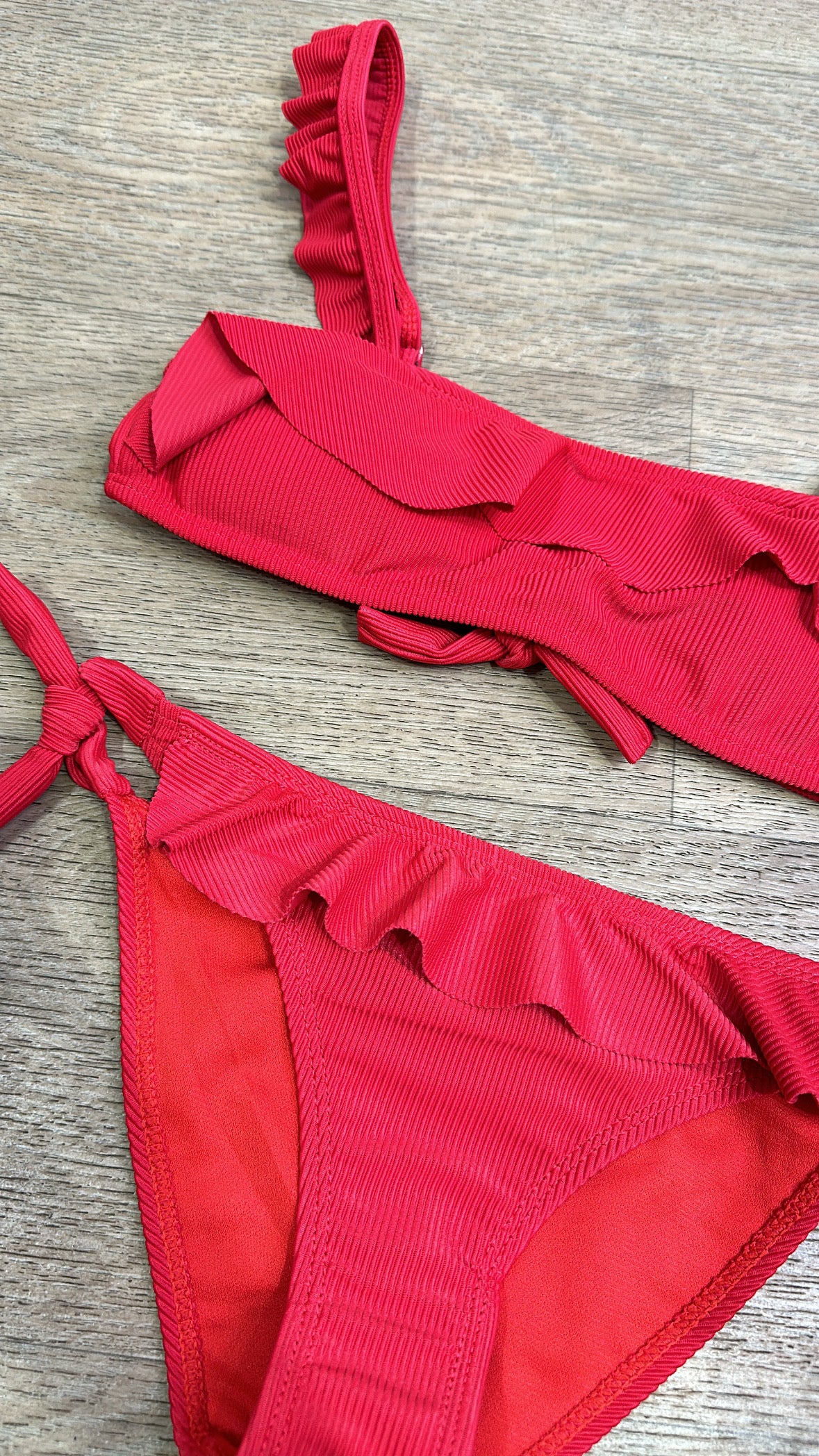 Bikini RIGHE 4-12 A - ROSSO