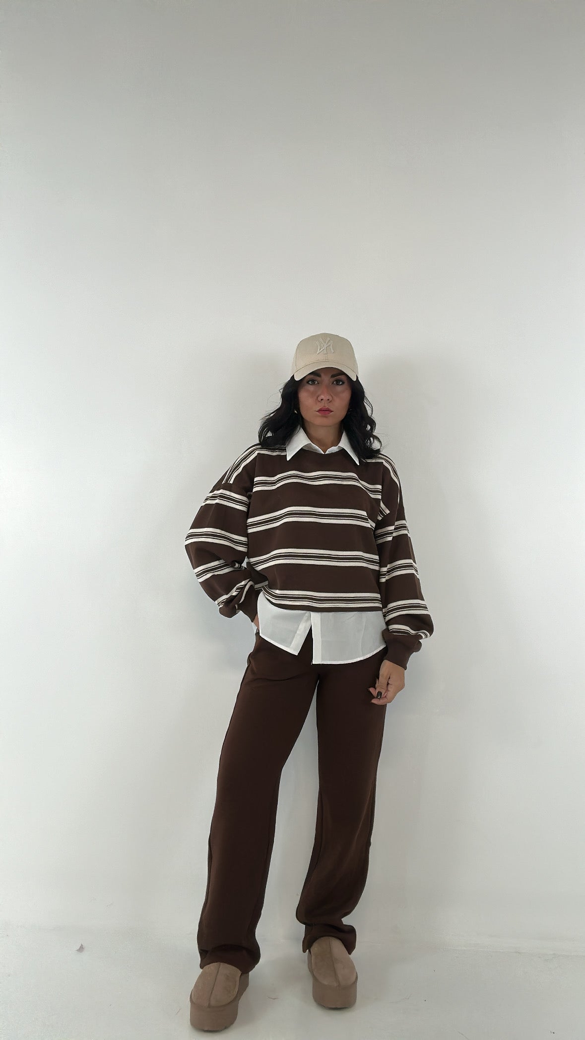 Pantalone FELPATO - MARRONE