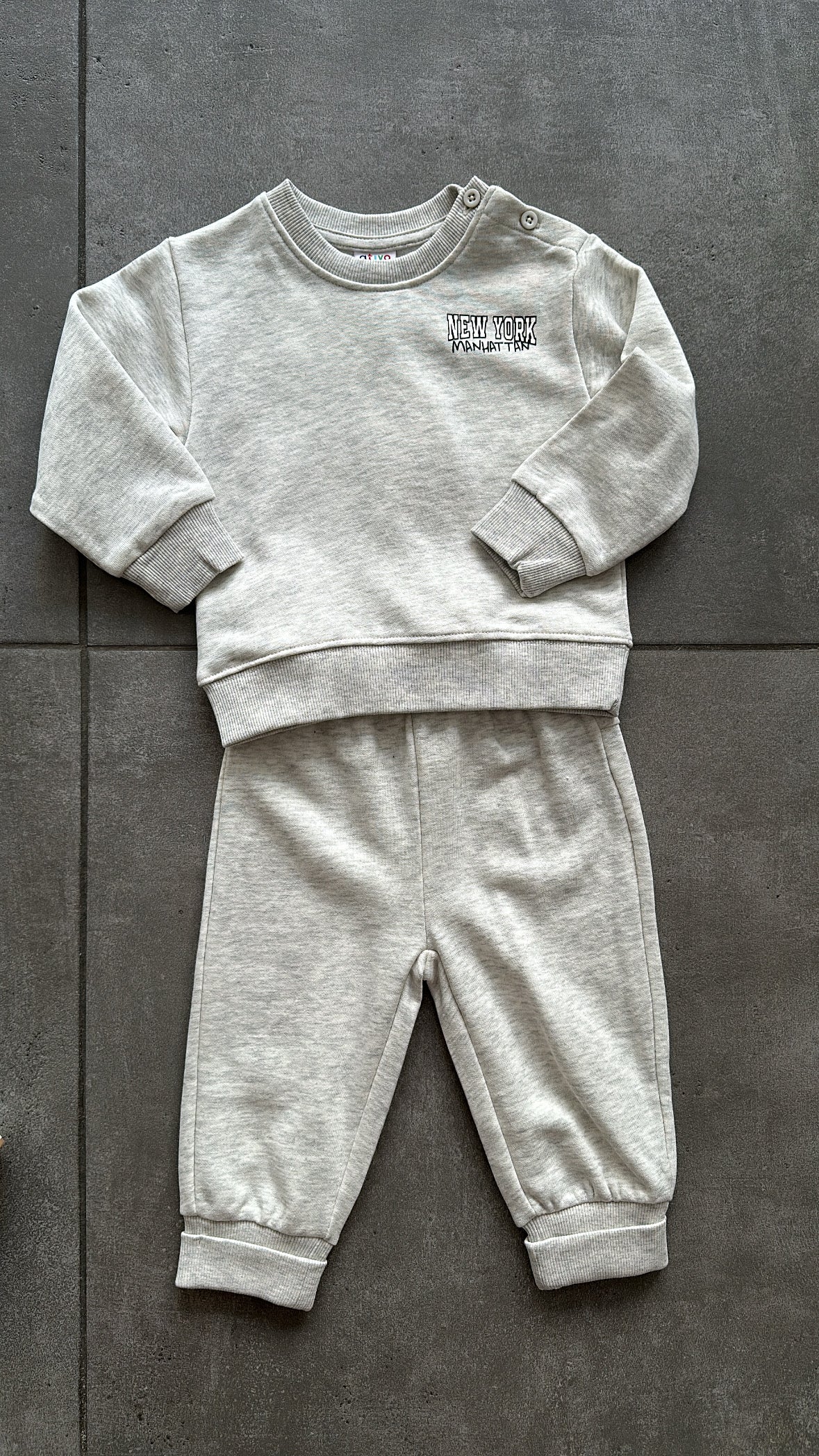 Tuta NEW YORK 6-36M - GRIGIO
