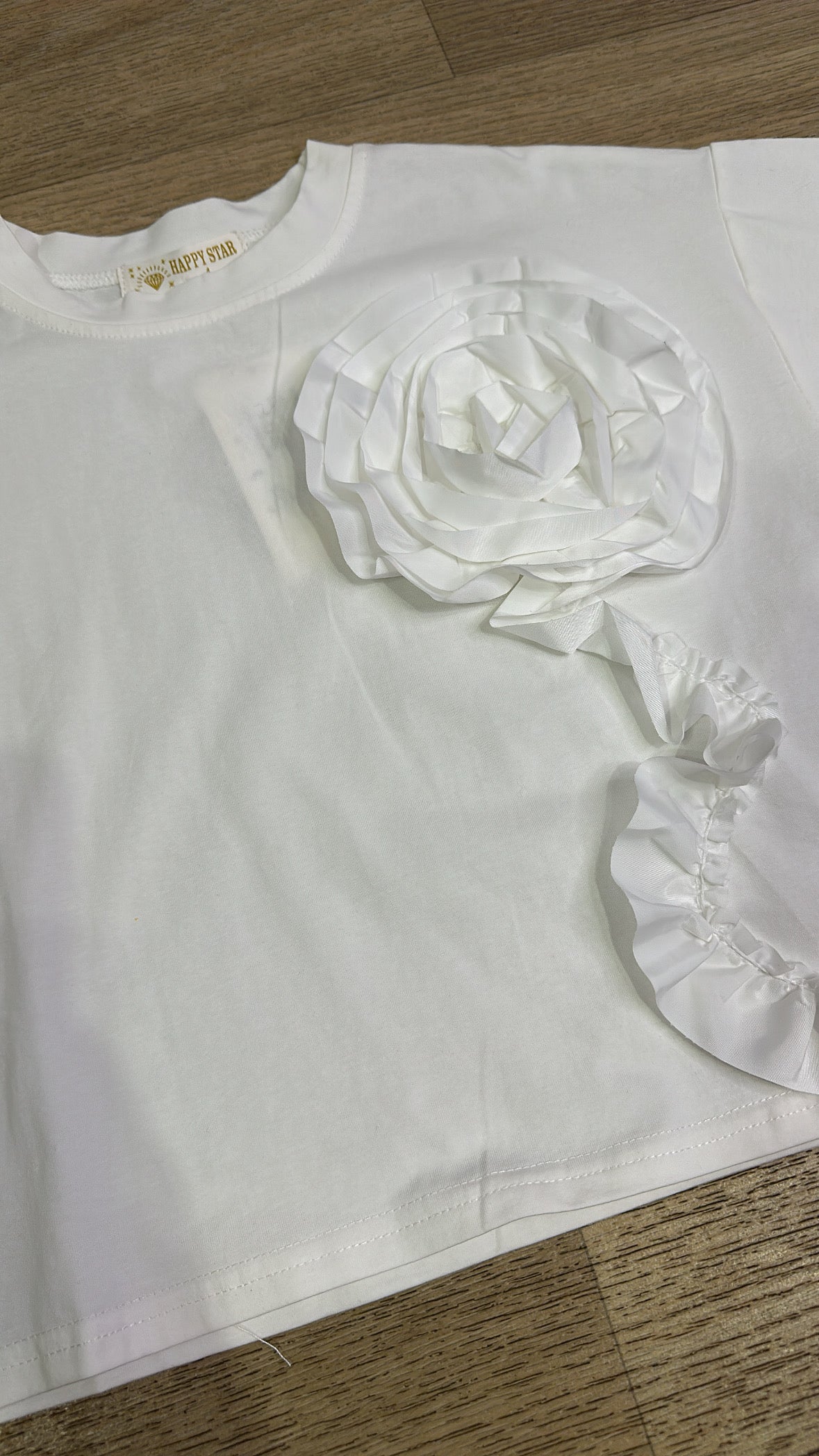T-shirt ROSA 4-14A - BIANCO
