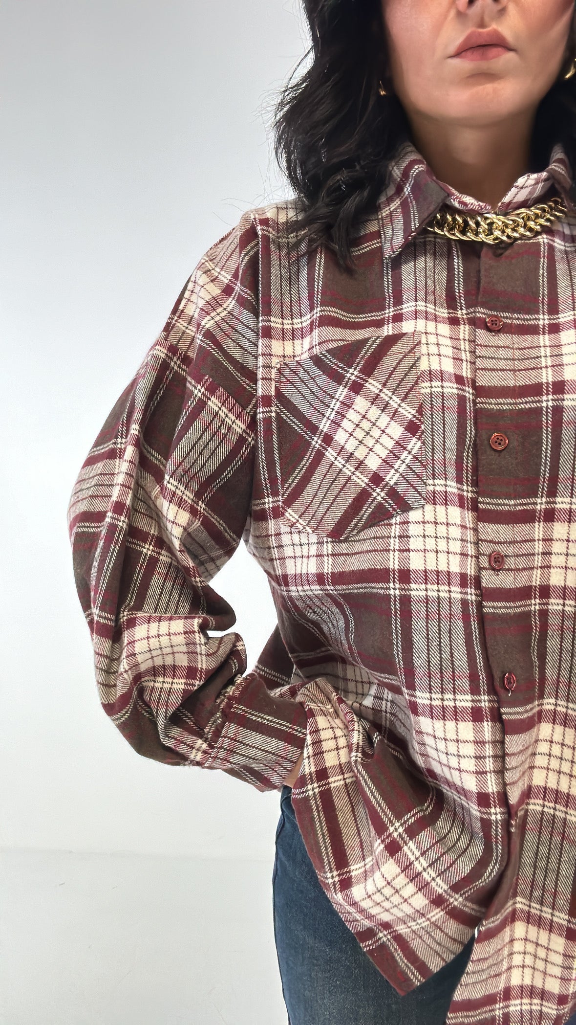 Camicia QUADRO GIULIEN - BORDEAUX