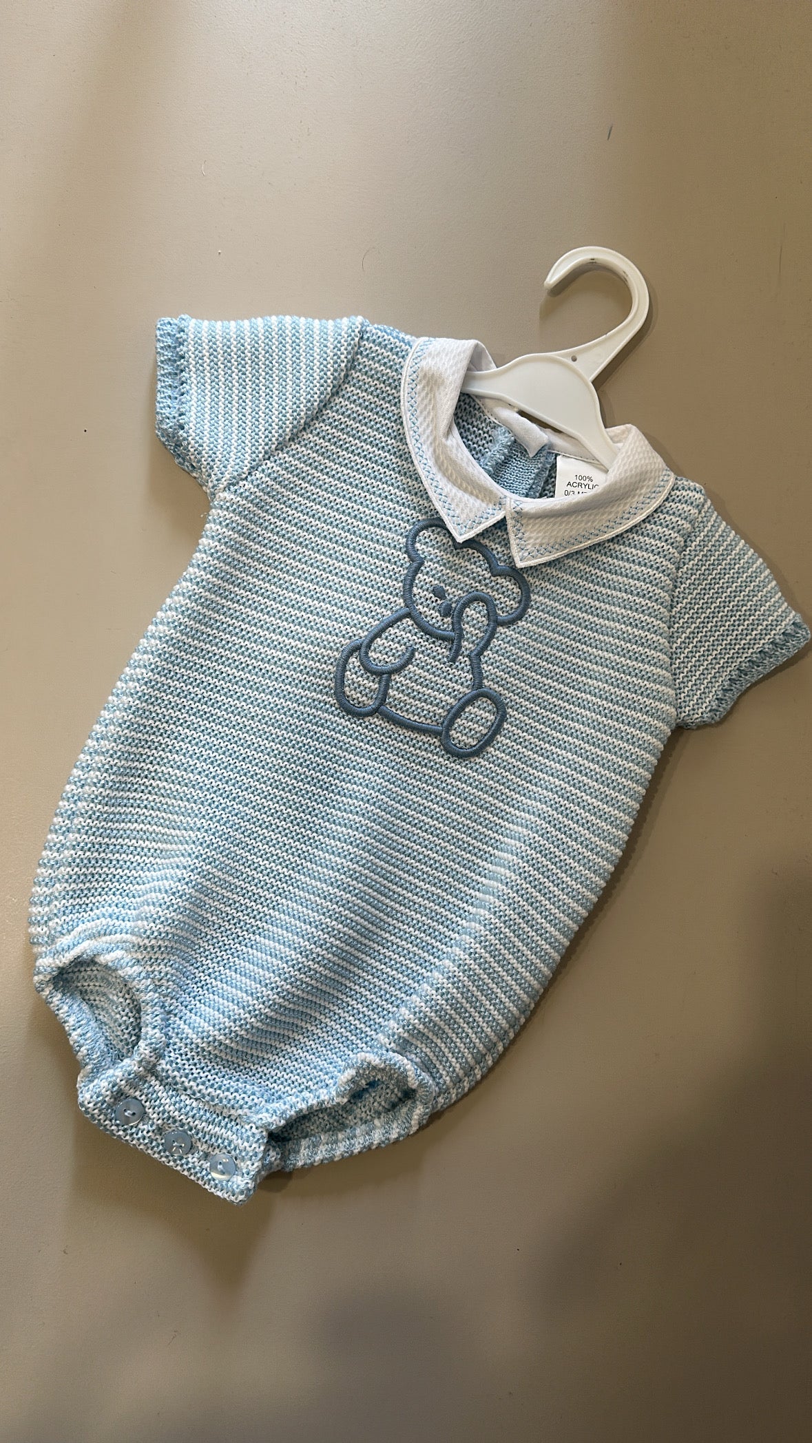 Pagliaccetto IN MAGLIA 0-6 - AZZURRO