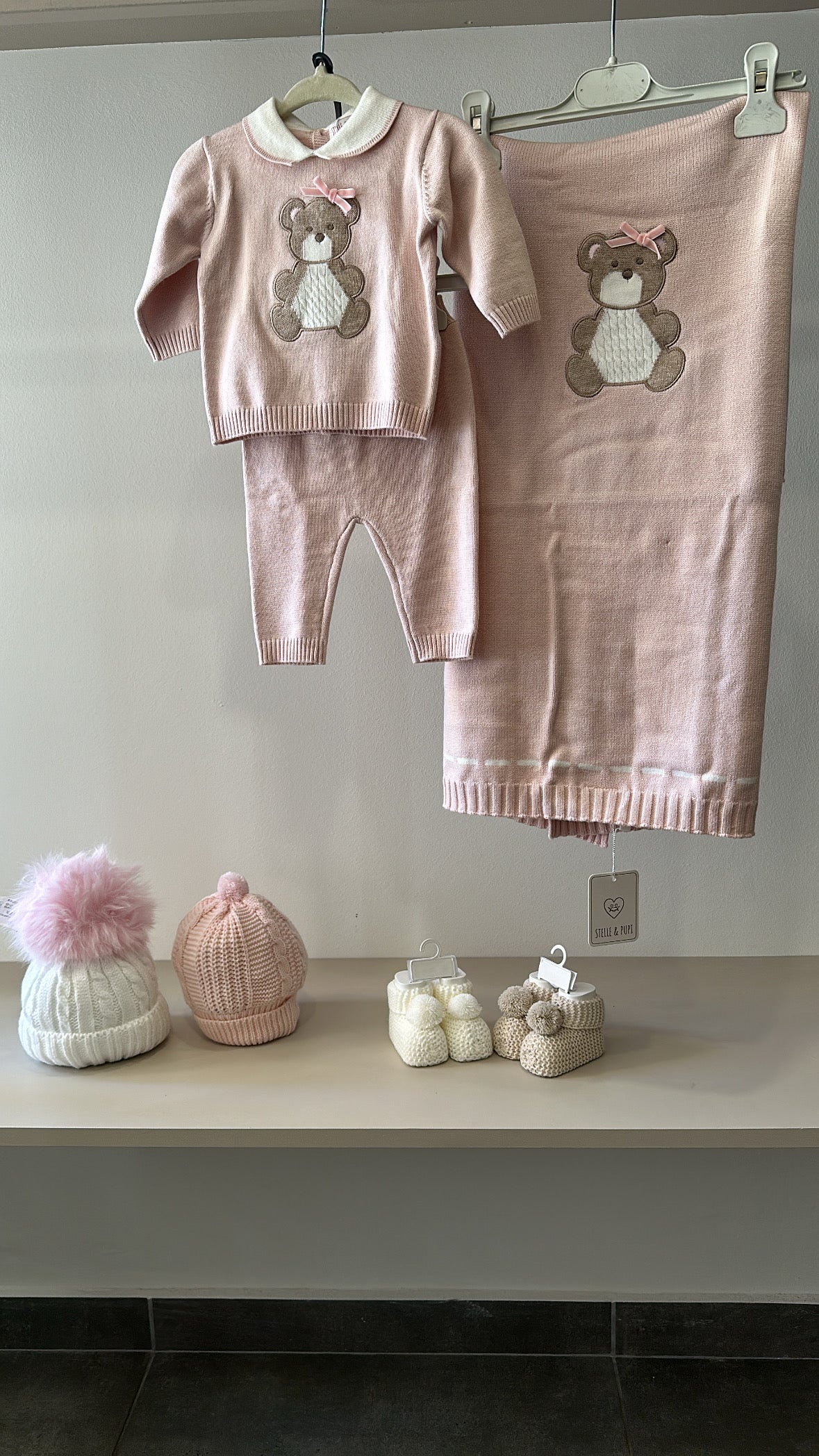 Coordinato NASCITA CON COPERTA 0-3 - ROSA