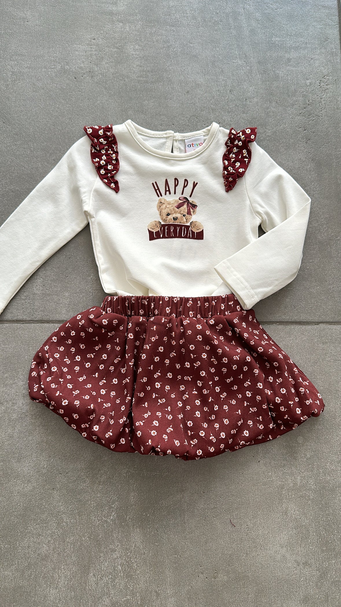 Maglia ORSO HAPPY 6-36M - BIANCO