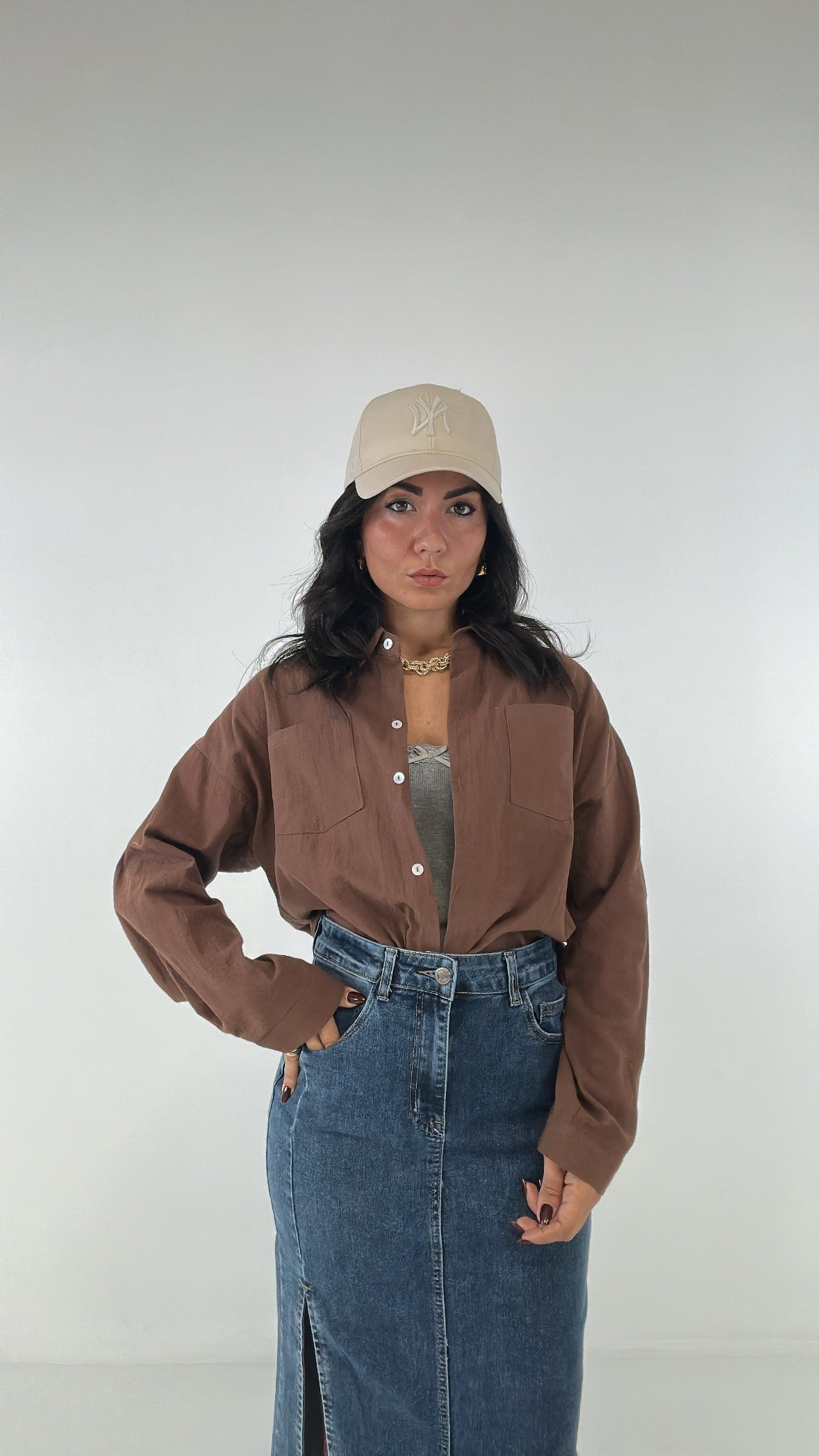 Camicia B ASIC - MARRONE