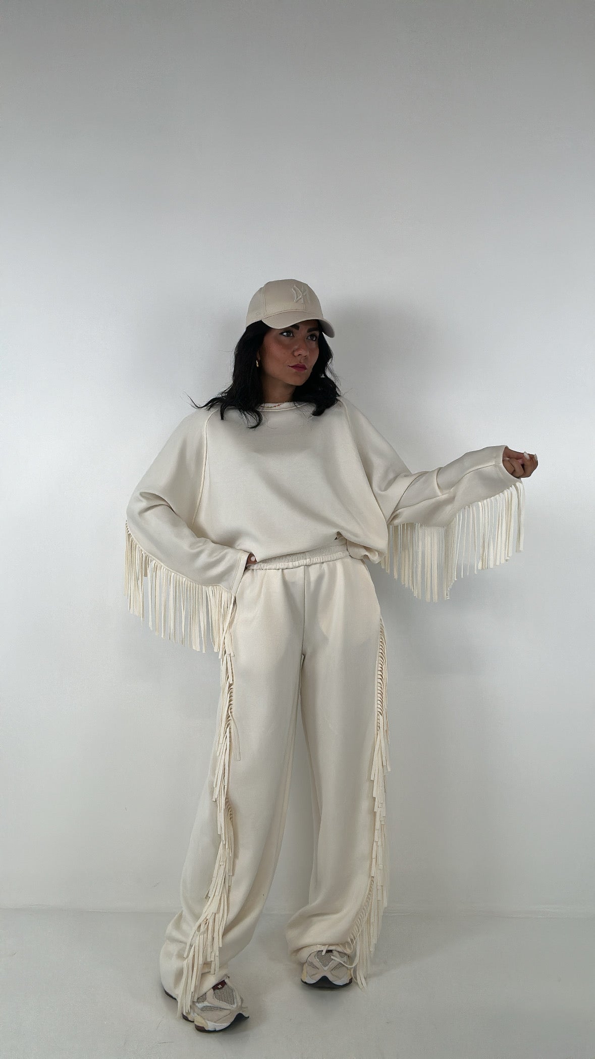 Pantalone LUMINA FRANGE - PANNA