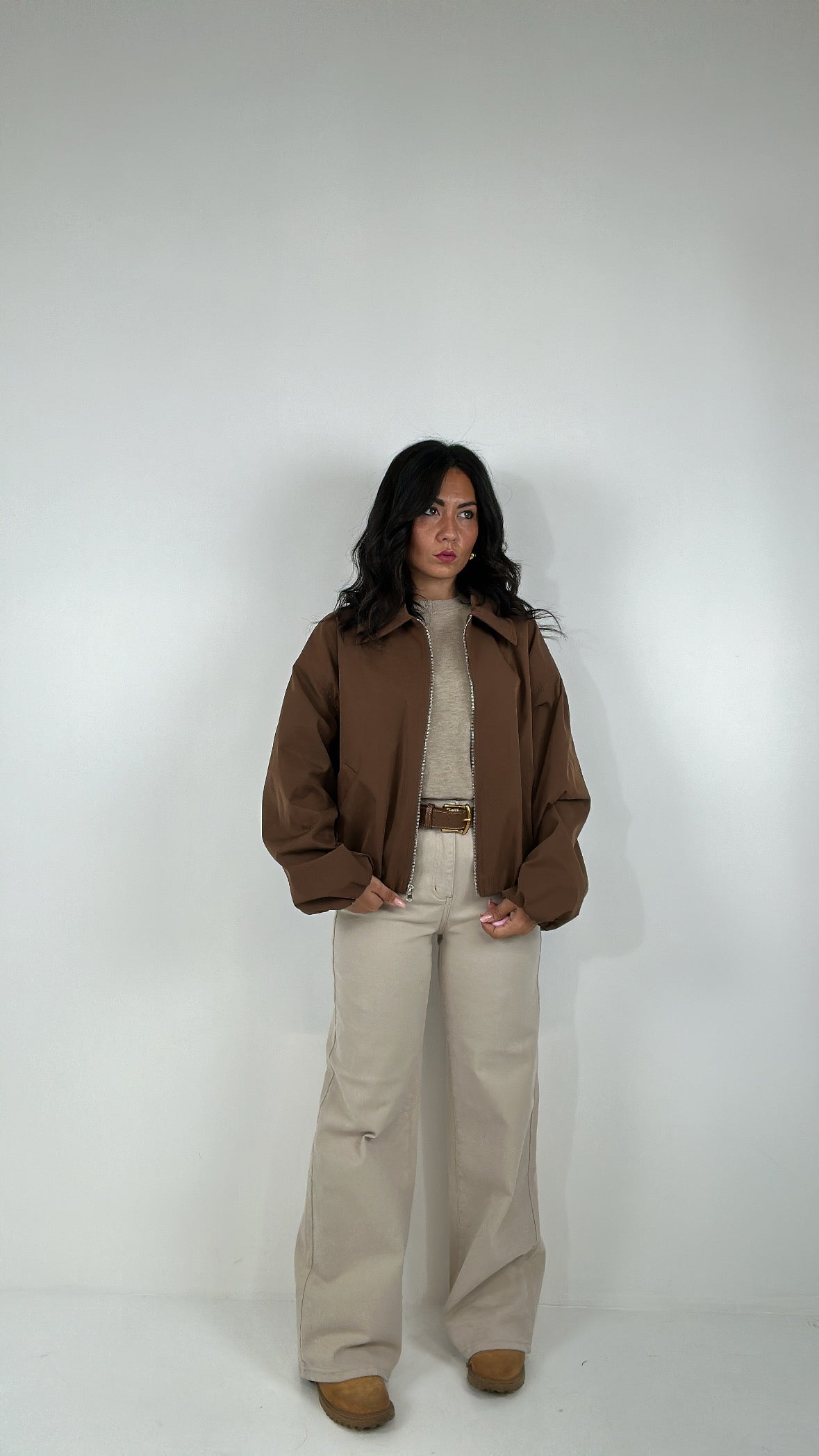 Jeans WIDE LEG KOKO - BEIGE