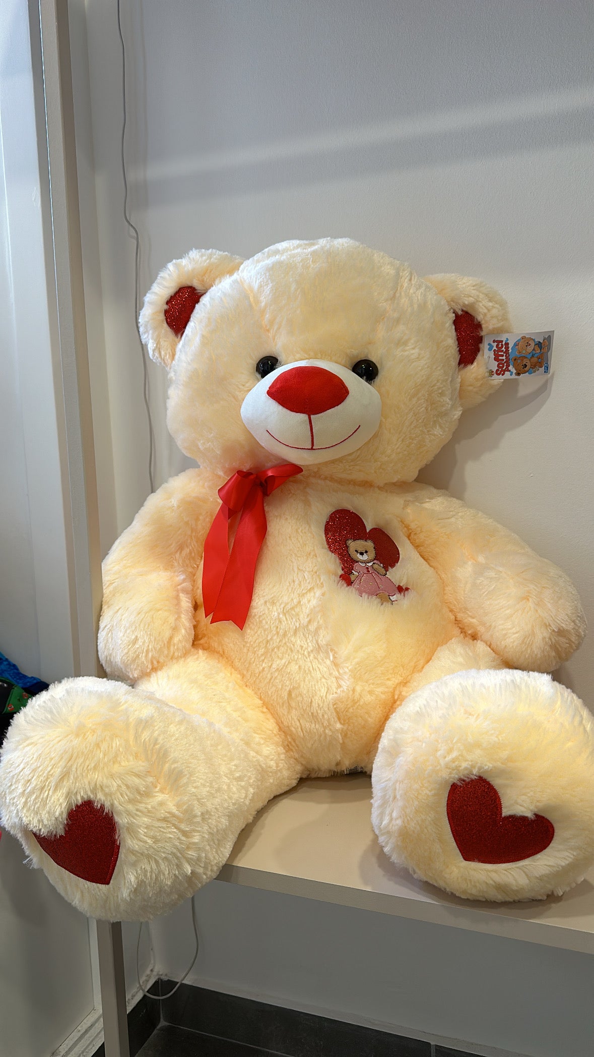 Peluche ORSO FIOCCO 60 CM - BEIGE