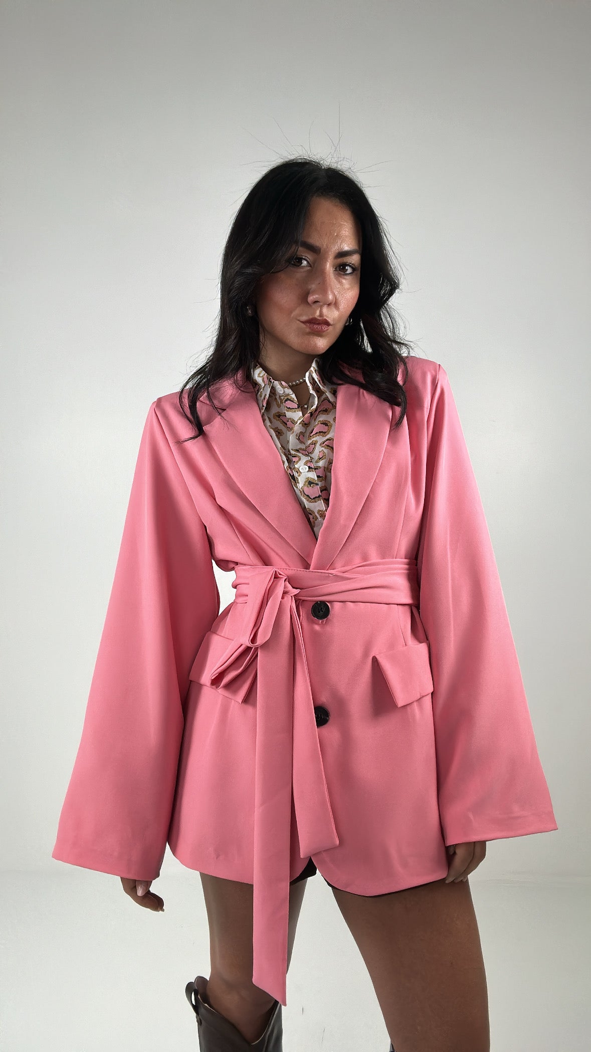Giacca CINTURA - ROSA BARBIE