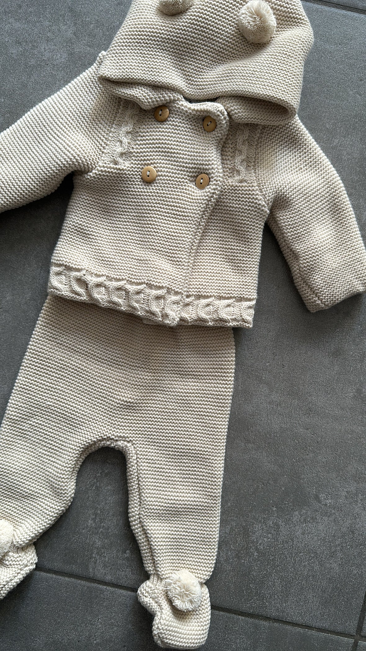 Coordinato CAPPOTTINO IN MAGLIA - BEIGE