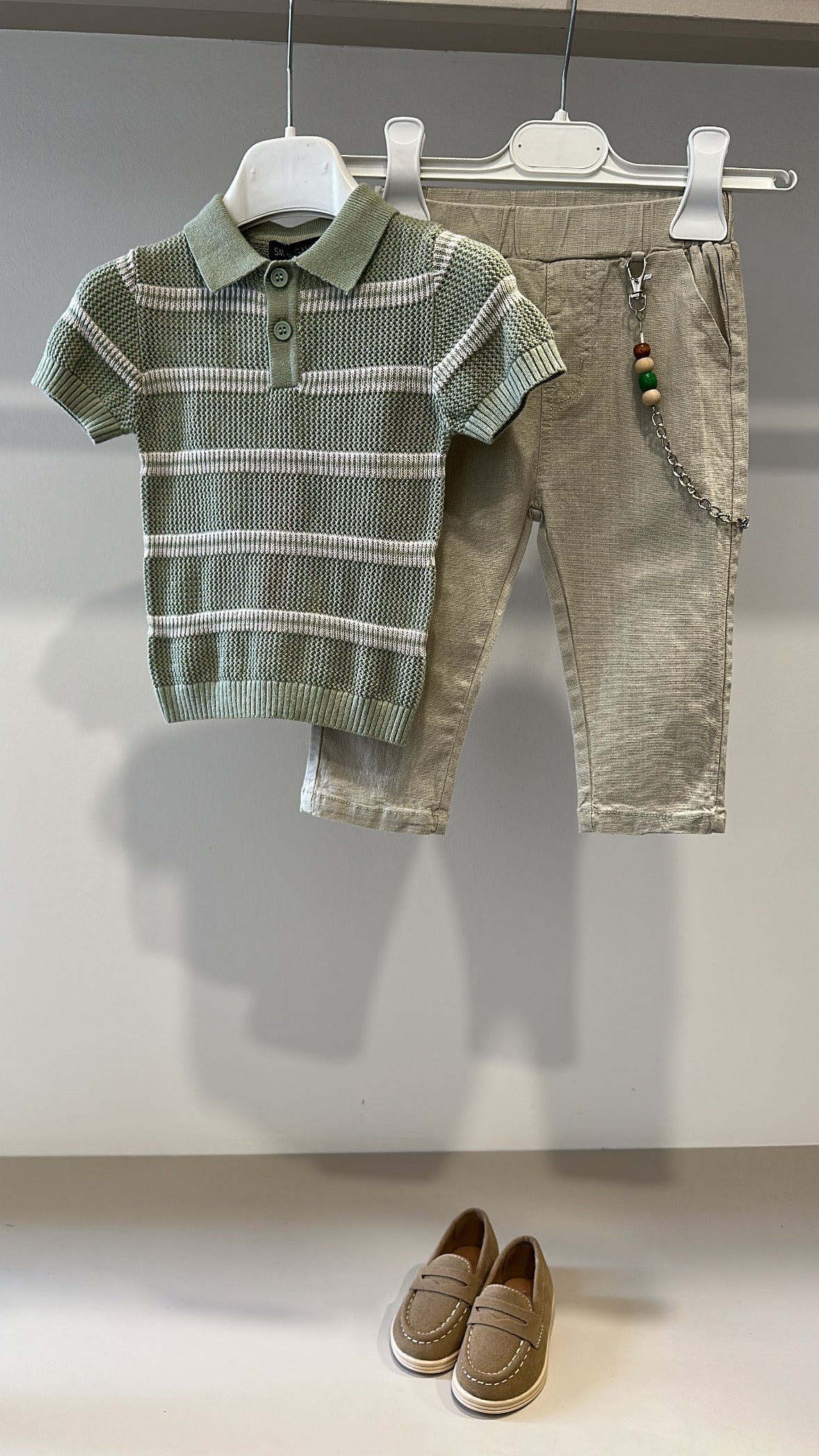 Maglia TRAFORO GANG 12-36M - VERDE MILITARE