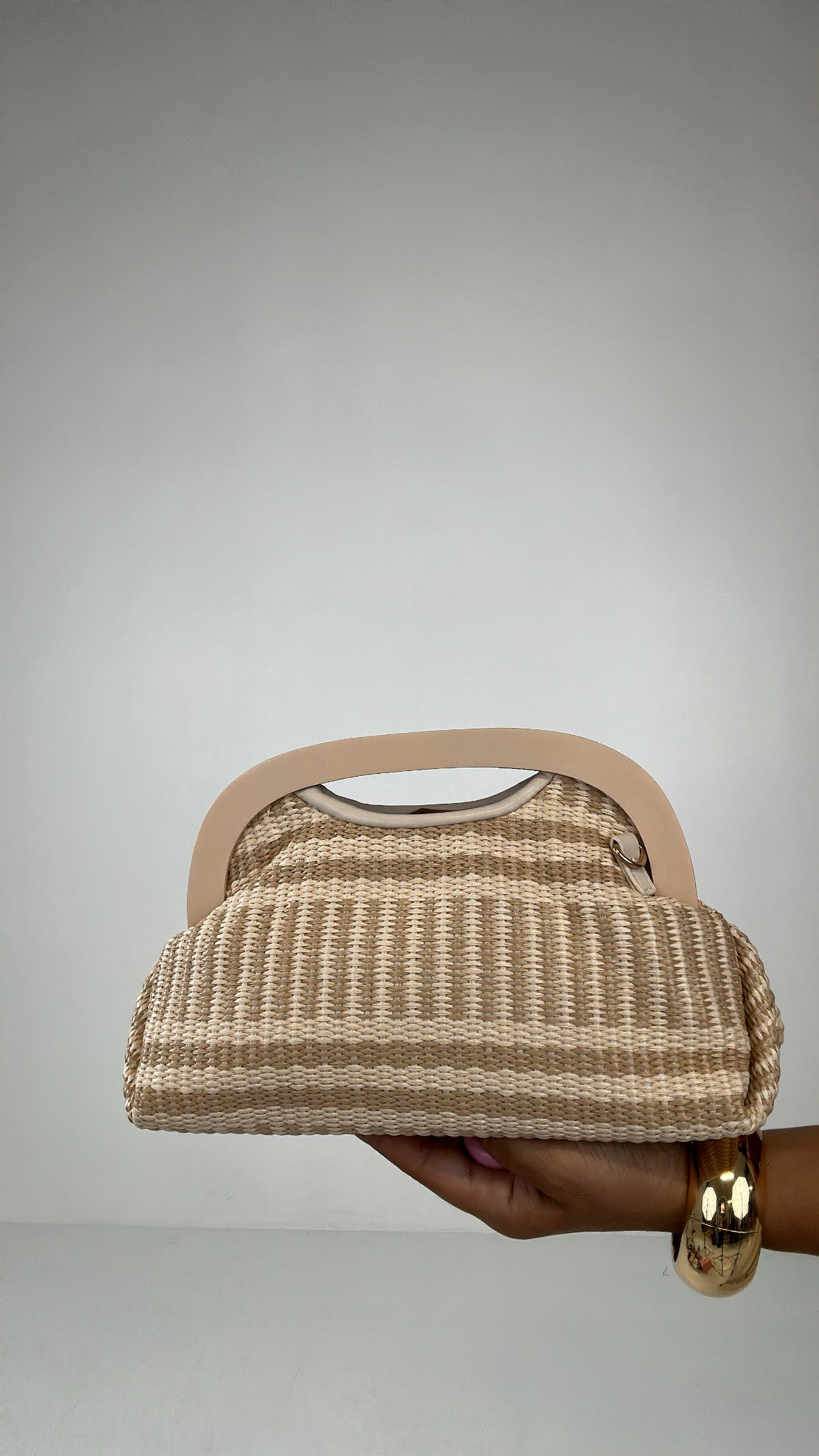 Pochette BICOLOR MANICO - BEIGE