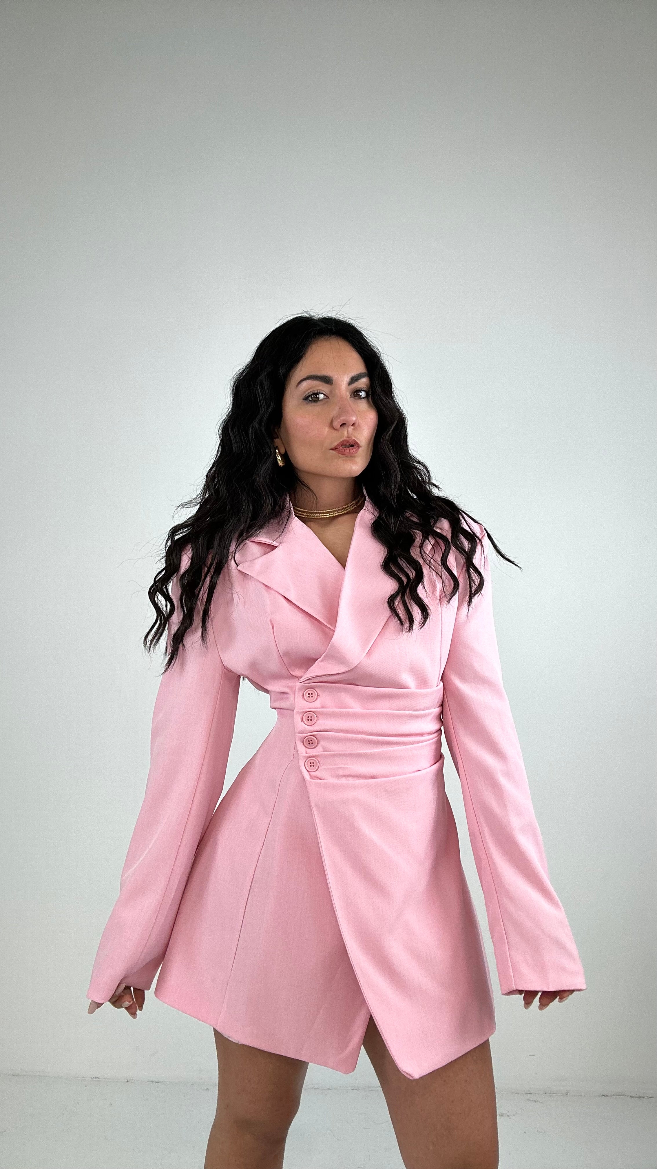 Vestito GIACCA ARRICCIATO - ROSA