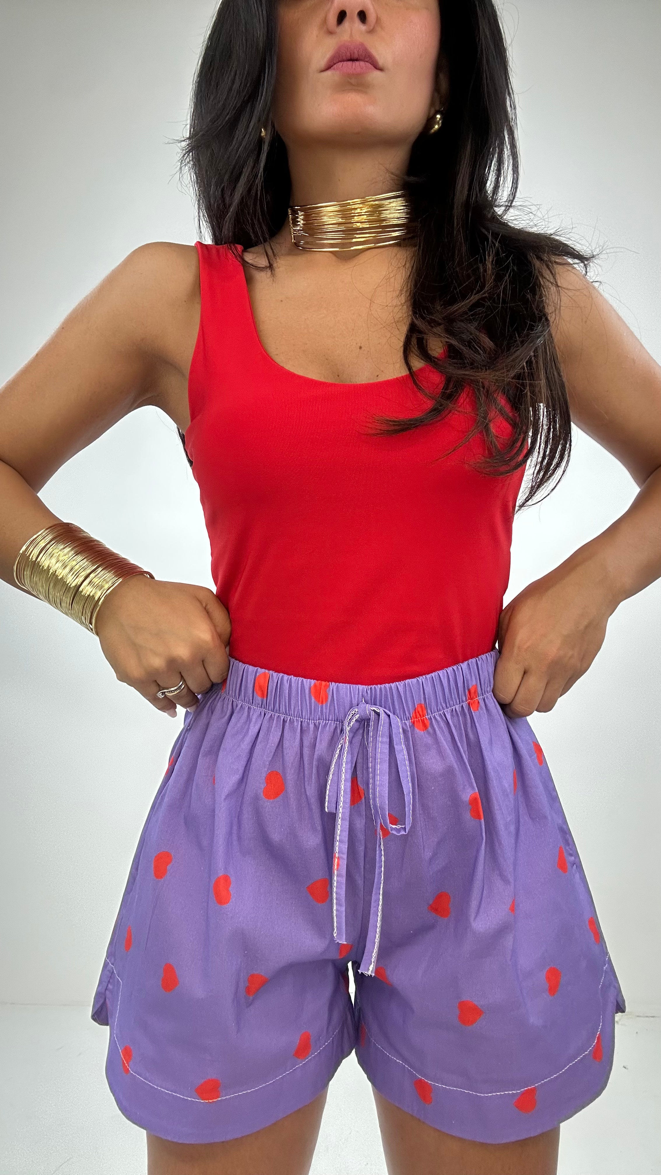 Shorts CUORI - VIOLA