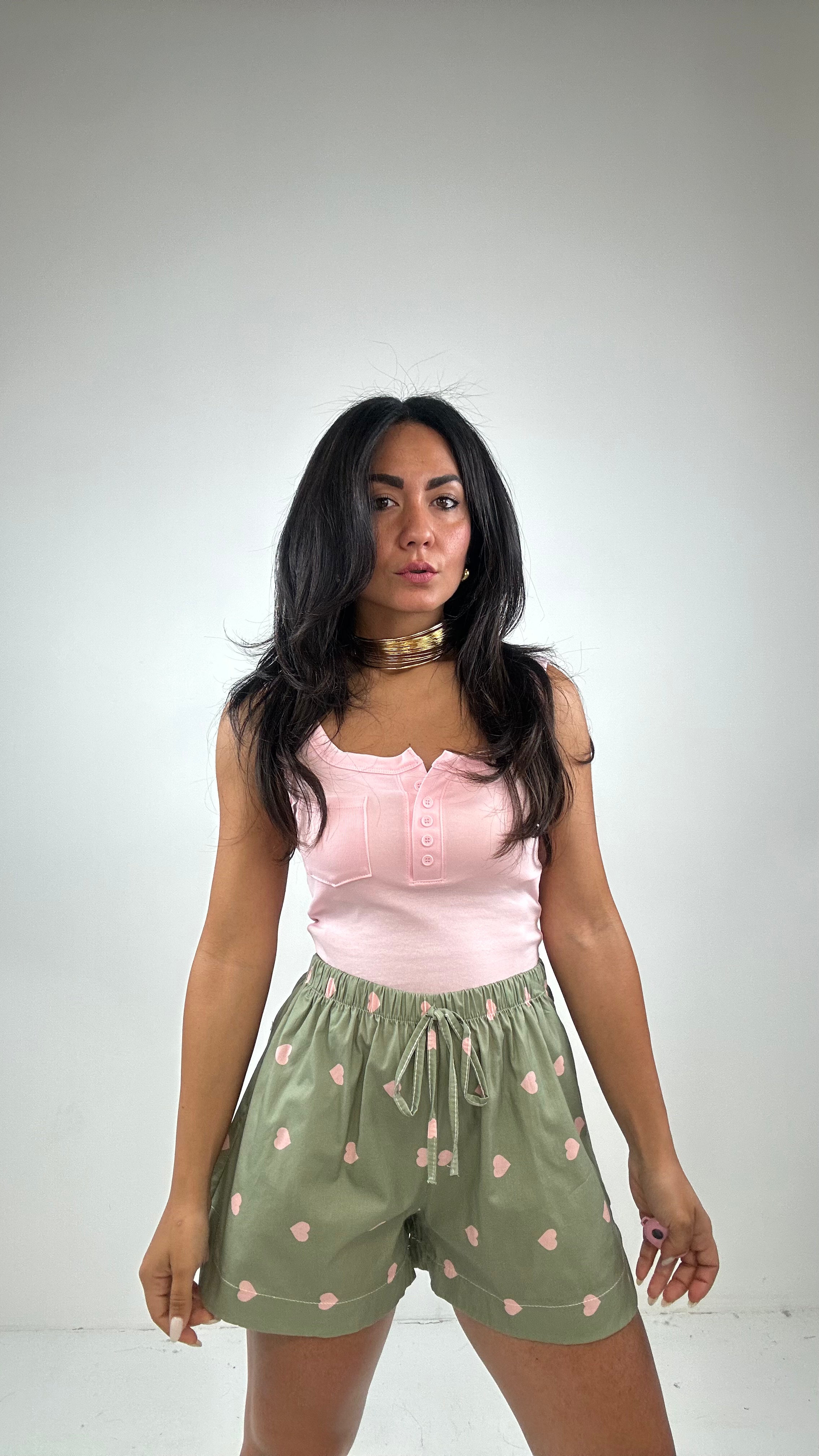 Shorts CUORI - VERDE