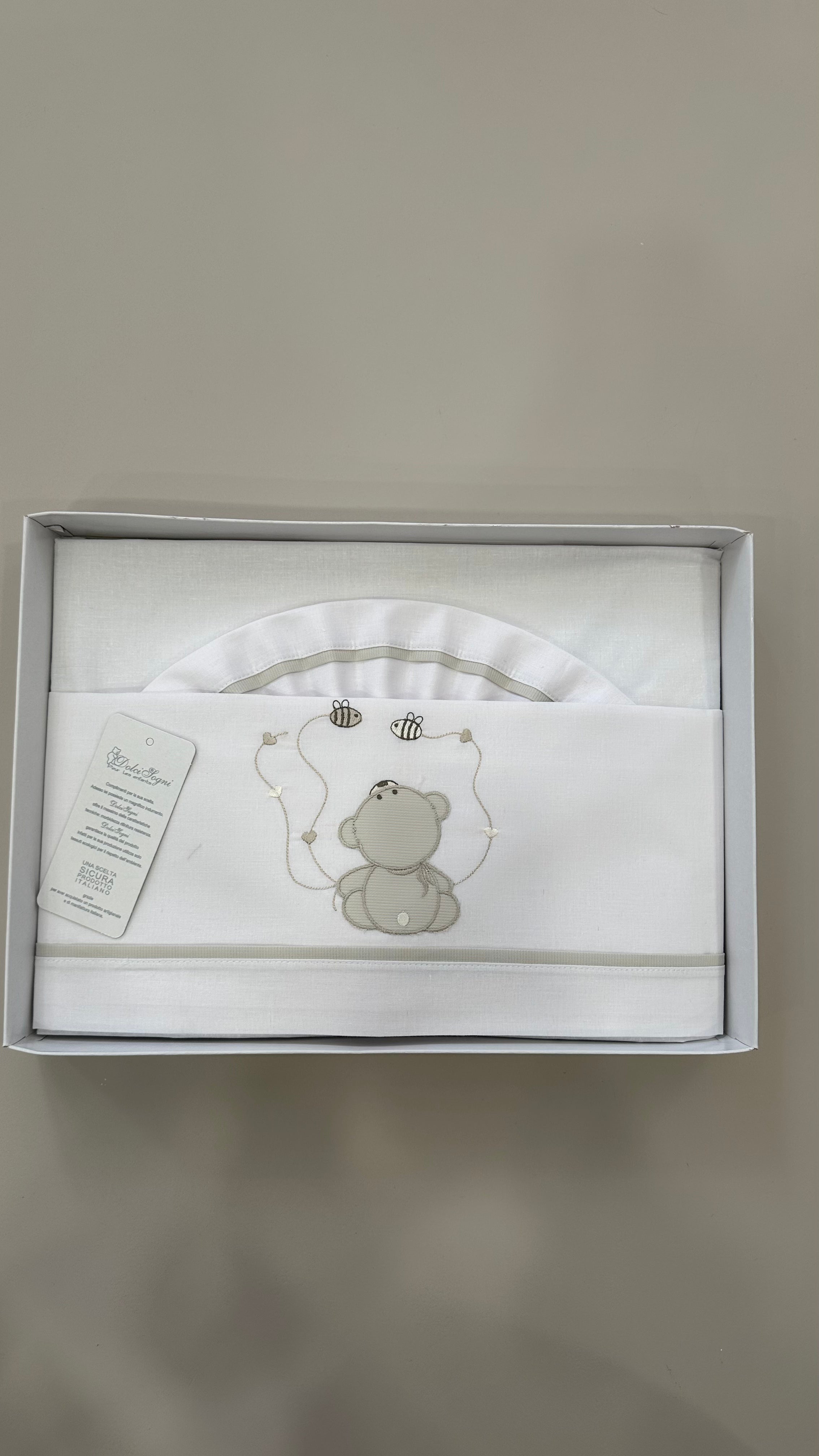 Lenzuola CULLA ORSO E API CM 120X180 - BEIGE