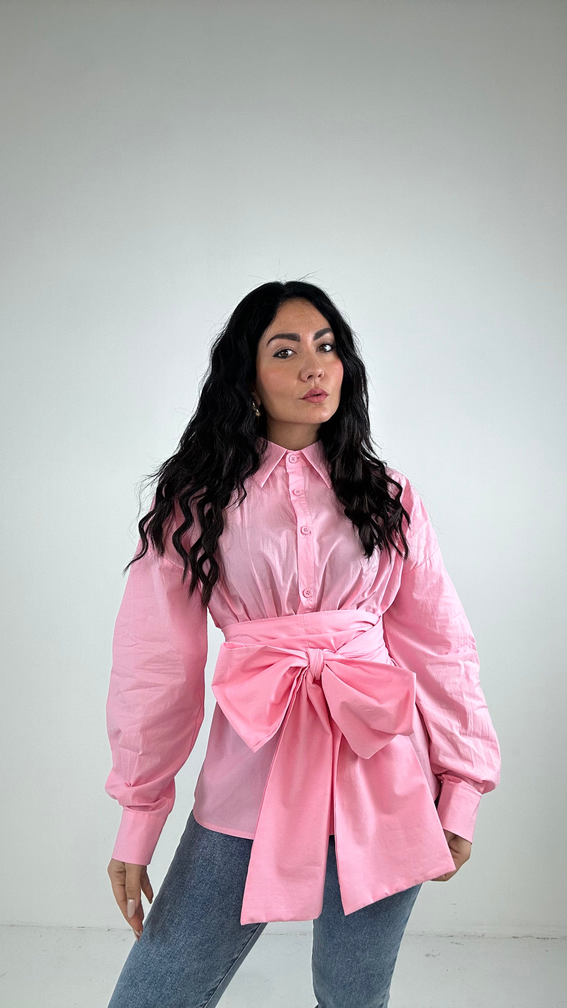 Camicia FIOCCO E APERTURA - ROSA