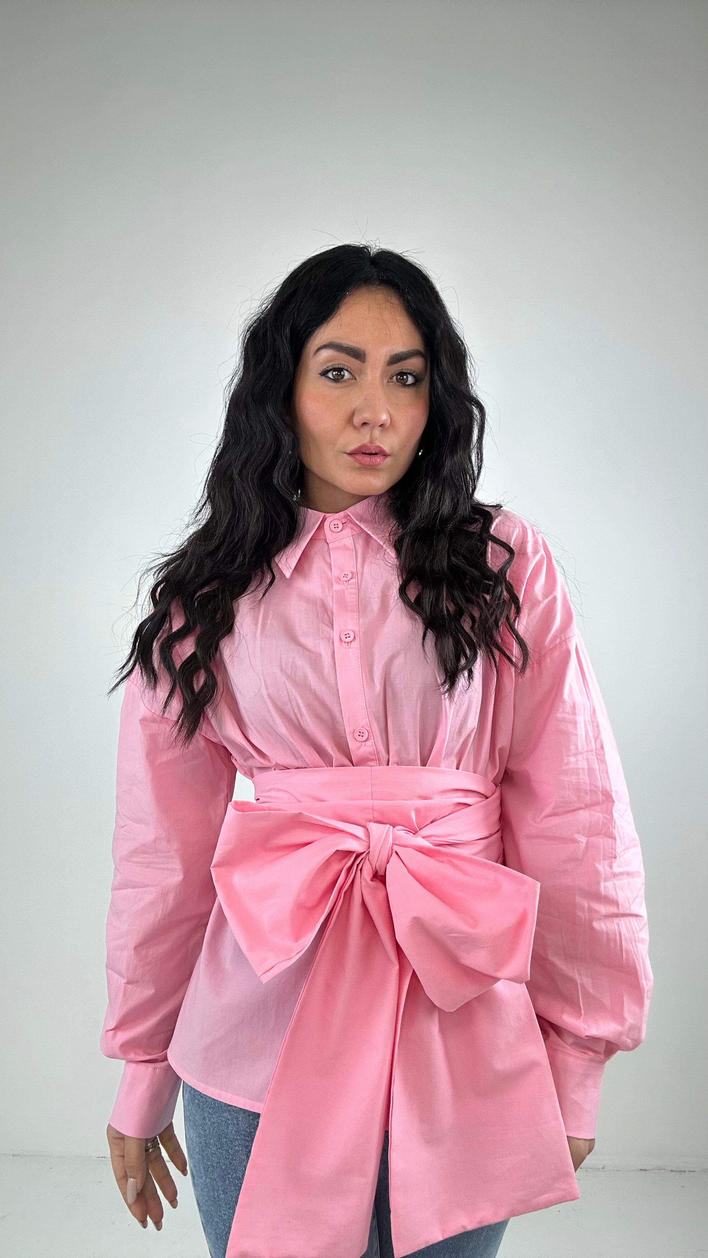 Camicia FIOCCO E APERTURA - ROSA