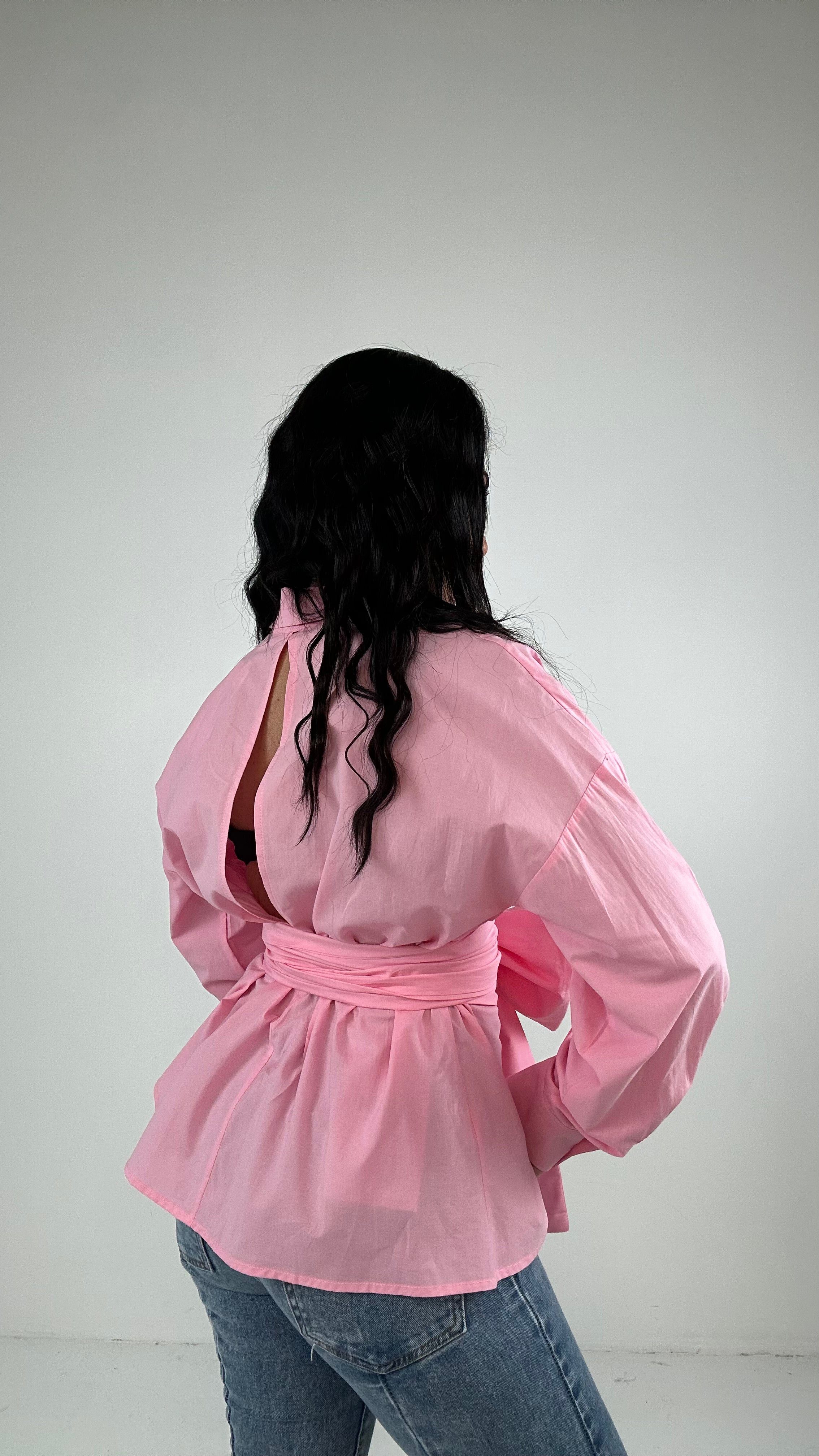 Camicia FIOCCO E APERTURA - ROSA