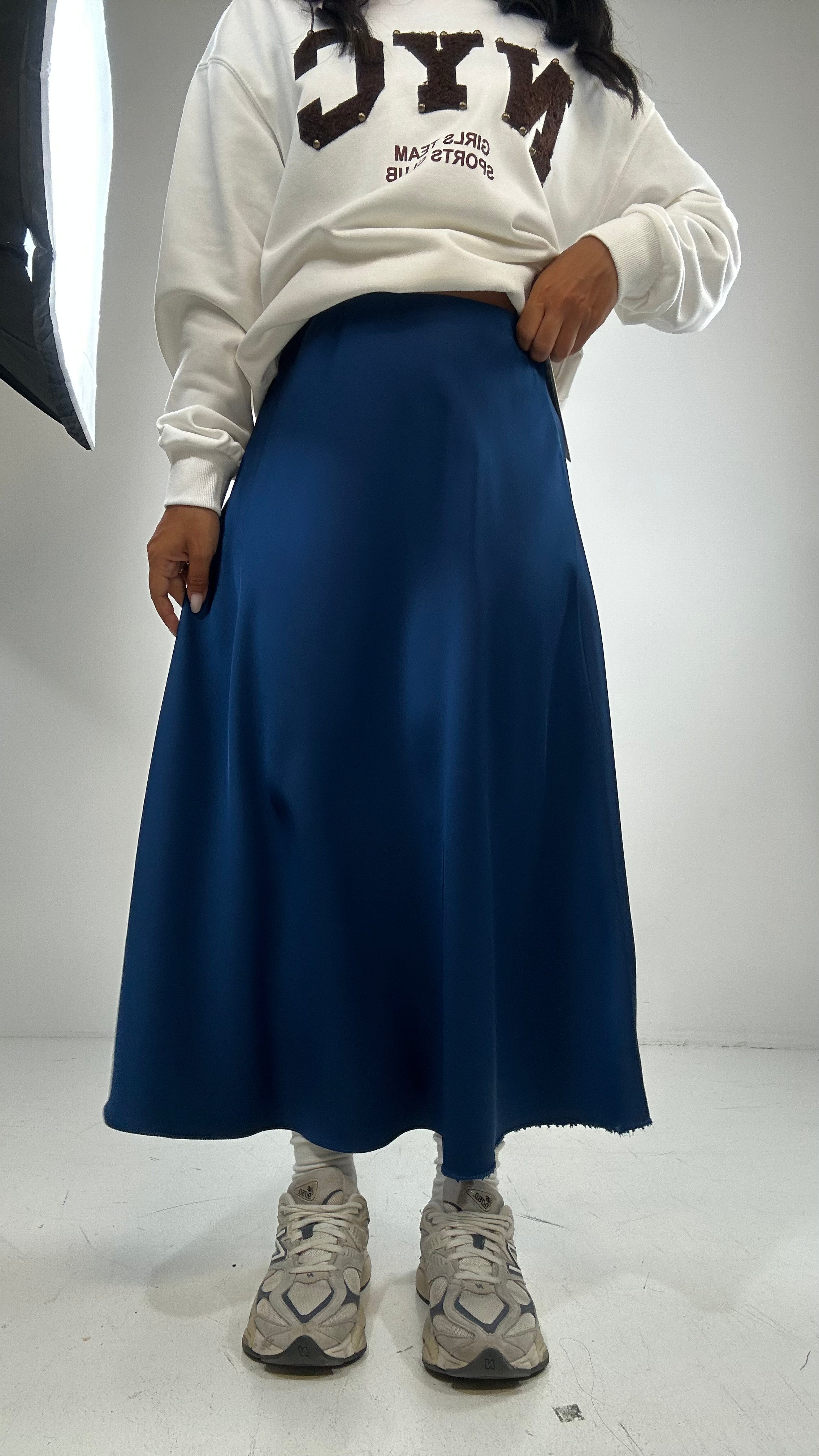 Gonna NEW SATIN - BLU